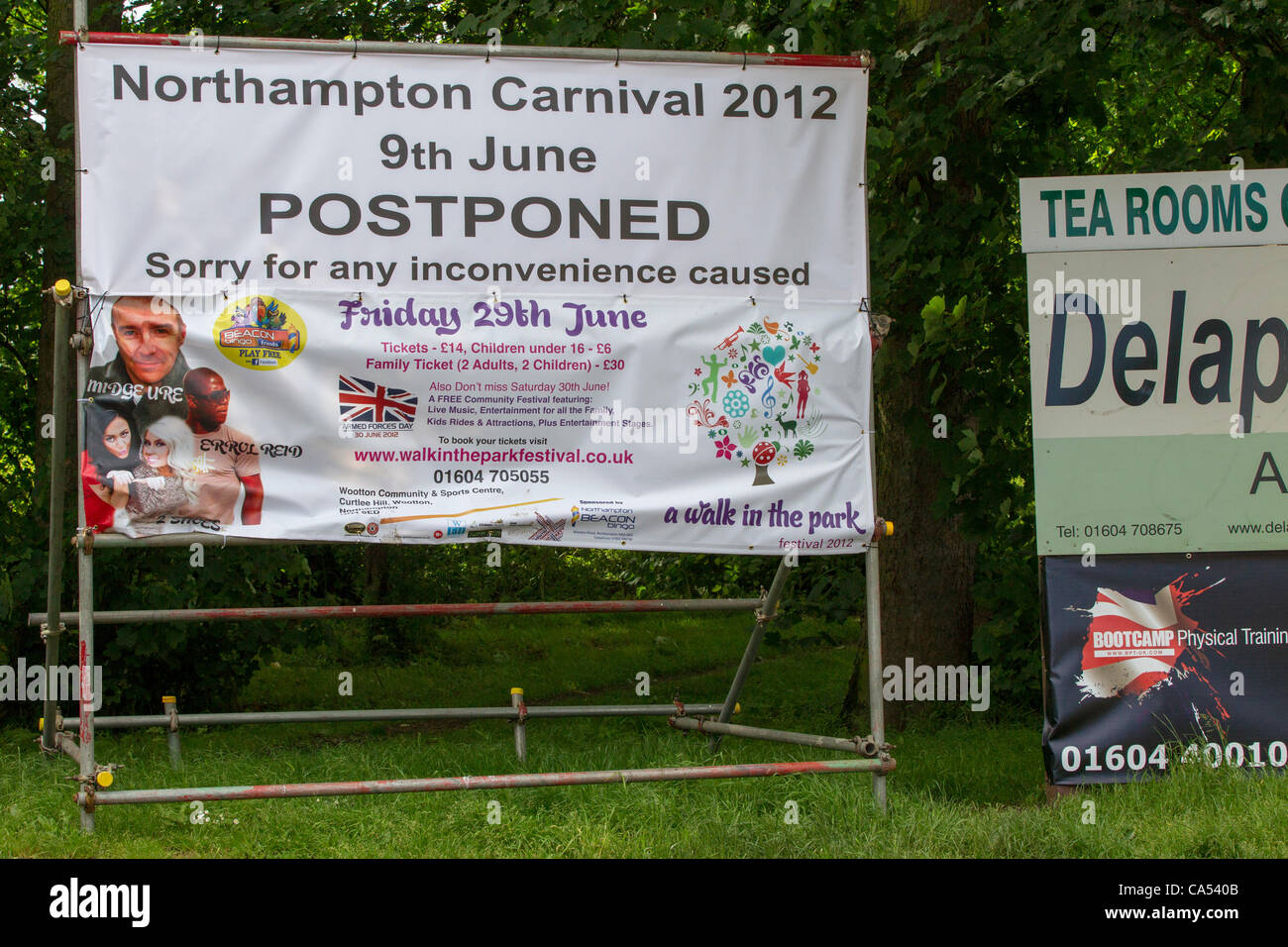 Signs Showing Carnival Is Postponed Stock Photo 40680203 Alamy