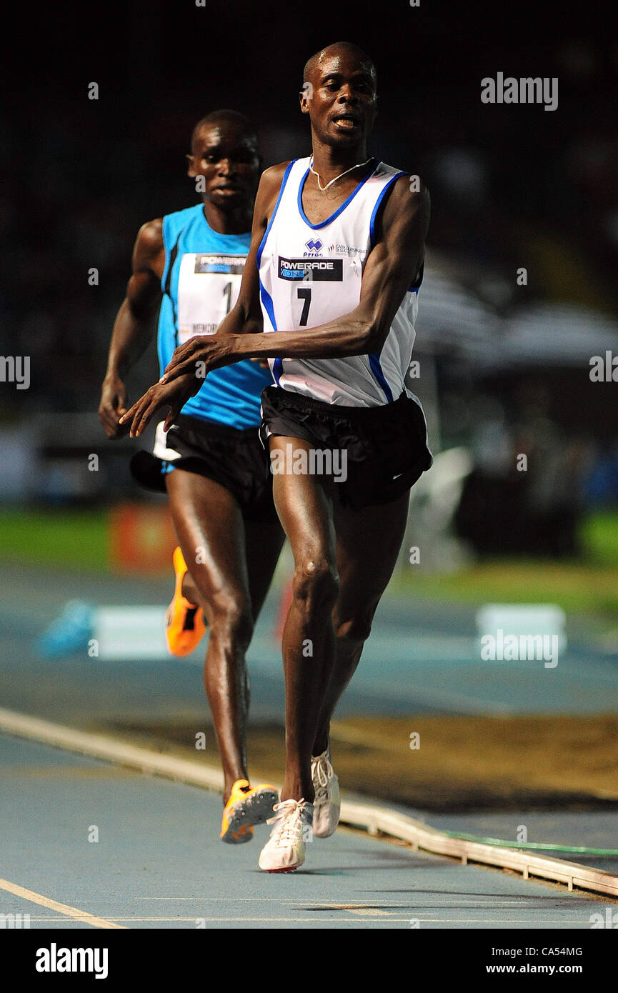 Near Turin, Italy.  08.06.2012. Stadio Primo Nebiolo,Torino. Primo Nebiolo International Athletics Meeting 5000 m men Ezekiel Meli of Kenya wins Stock Photo