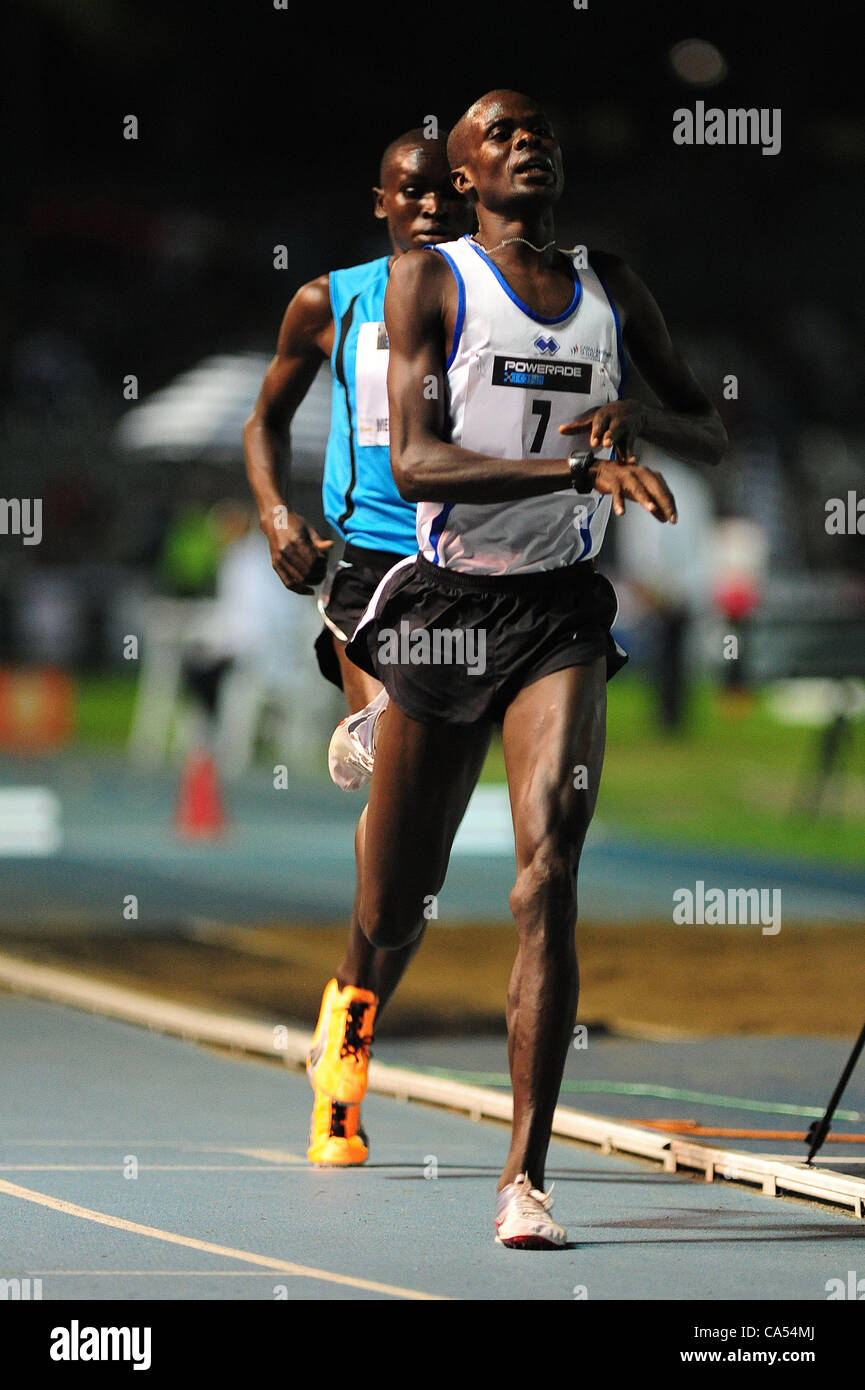 Near Turin, Italy.  08.06.2012. Stadio Primo Nebiolo,Torino. Primo Nebiolo International Athletics Meeting 5000 m men Ezekiel Meli of Kenya wins Stock Photo