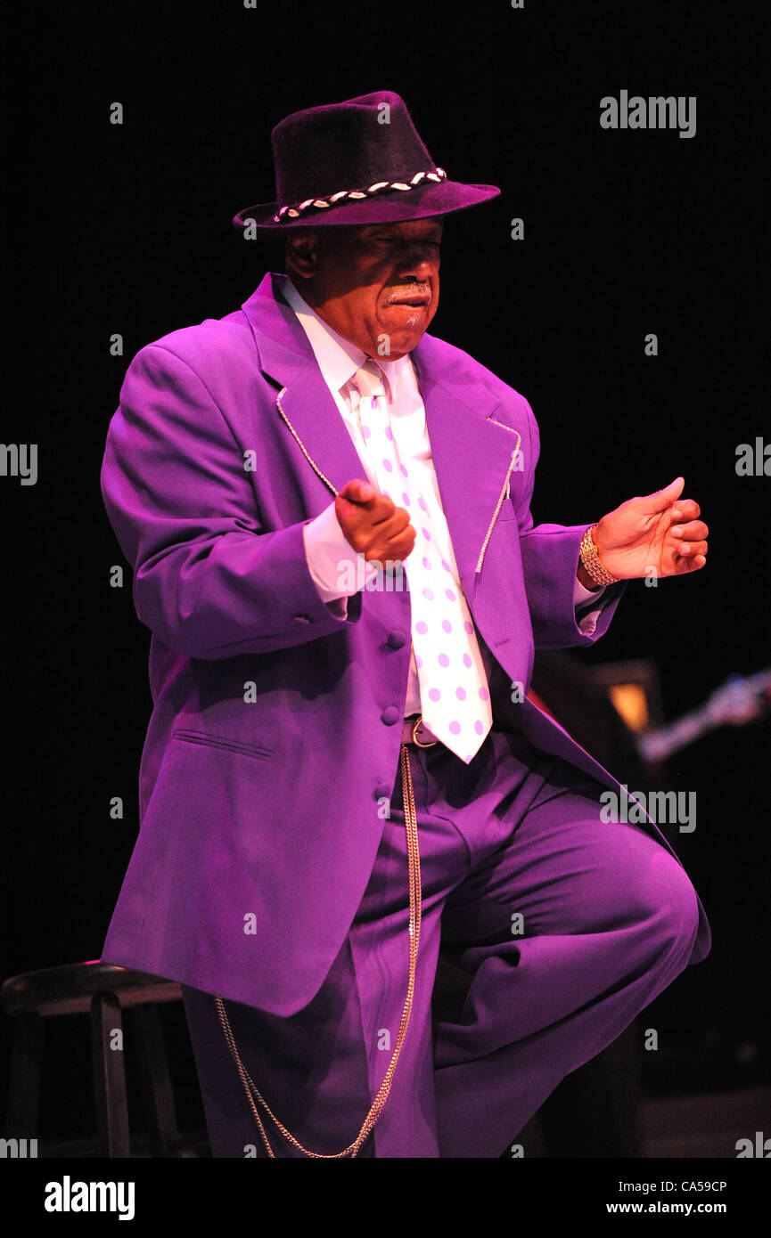 June 10, 2012 - Los Angeles, California, USA - Musician-MARSHALL THOMPSON leader of the Chicago based singing group THE CHI-LITES, performing at Soul Jam 2012, The Greek Theater, Los Angeles, California, USA  June 9, 2012..Credit Image  cr  Scott Mitchell/ZUMA Press (Credit Image: © Scott Mitchell/Z Stock Photo