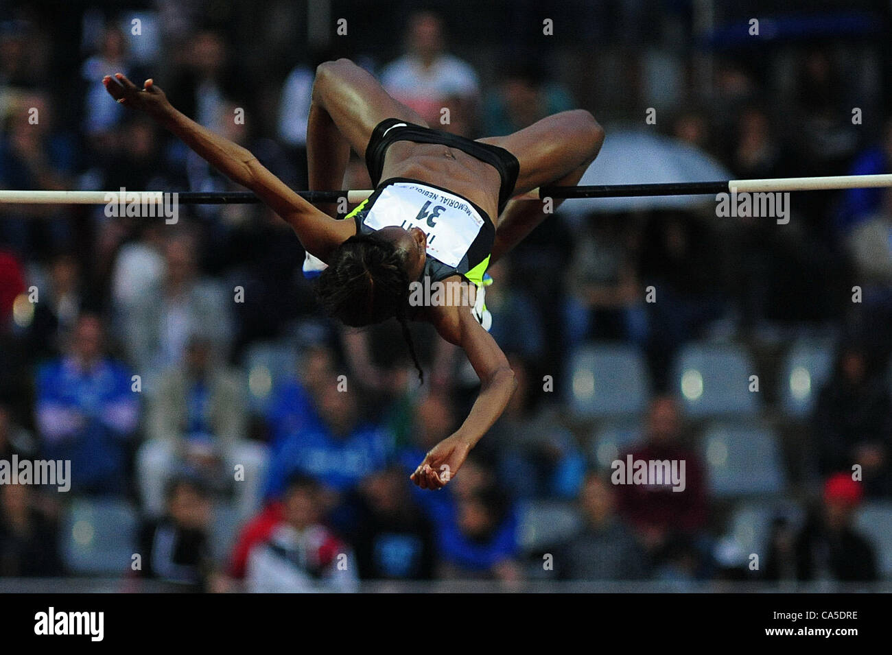 08.06.2012. Stadio Primo Nebiolo,Torino. Primo Nebiolo International Athletics Meeting high jump women Chaunte Lowe of USA in action Stock Photo