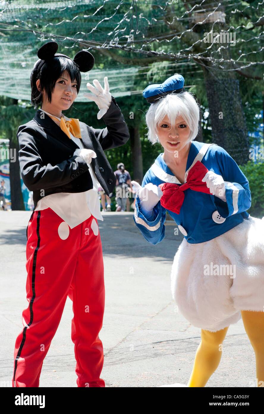 June 10th 2012 Tokyo Japan A female cosplayer poses in the