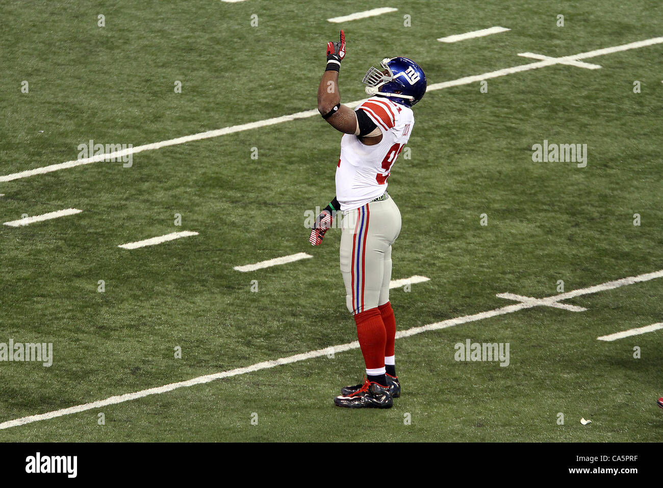 September 15, 2013: New York Giants defensive end Justin Tuck (91) during  the first half of a week 2 NFL matchup between the Denver Broncos and the  Ne Stock Photo - Alamy