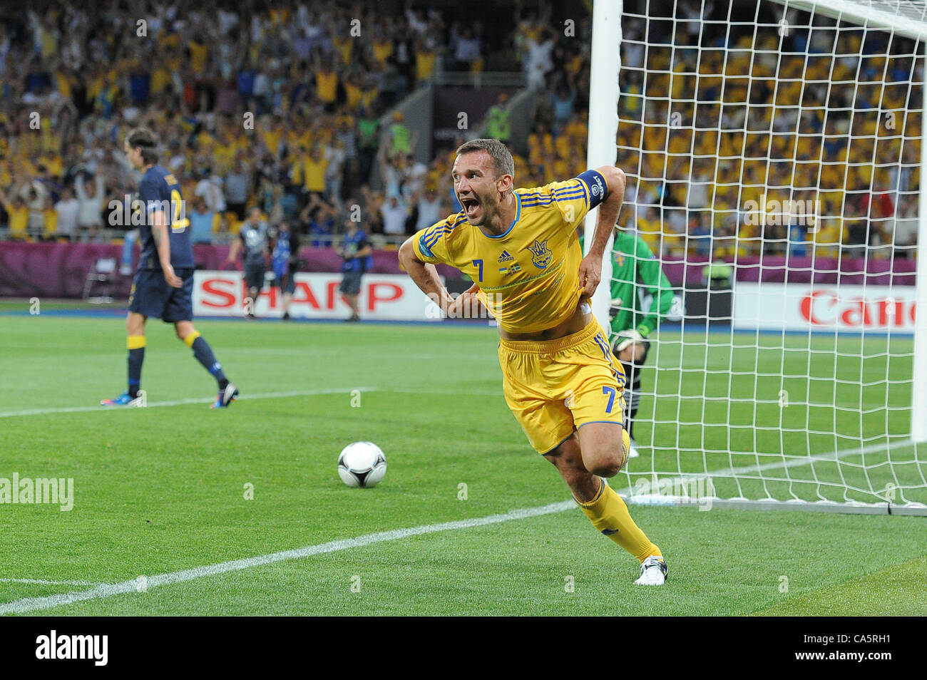 Andriy shevchenko euro 2012 celebrates hi-res stock photography