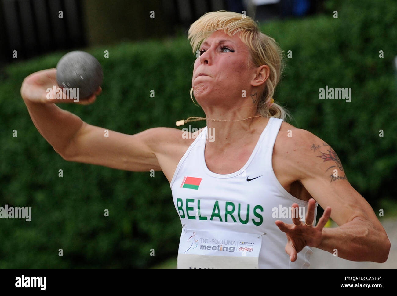 Jana Maximova (BLR), IAAF World Challenge, Kladno, Czech Republic on June  9, 2012. (CTK Photo/Stanislav Zbynek Stock Photo - Alamy