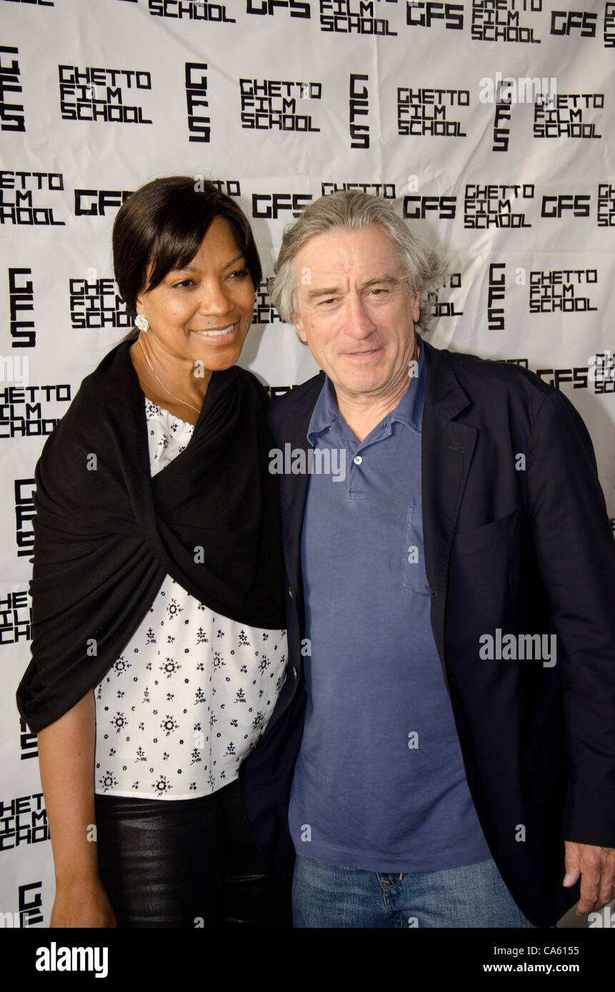 Grace Hightower, Robert Deniro at arrivals for Ghetto Film School Annual Benefit Gala, The Standard Hotel, New York, NY June 13, 2012. Photo By: Eric Reichbaum/Everett Collection Stock Photo