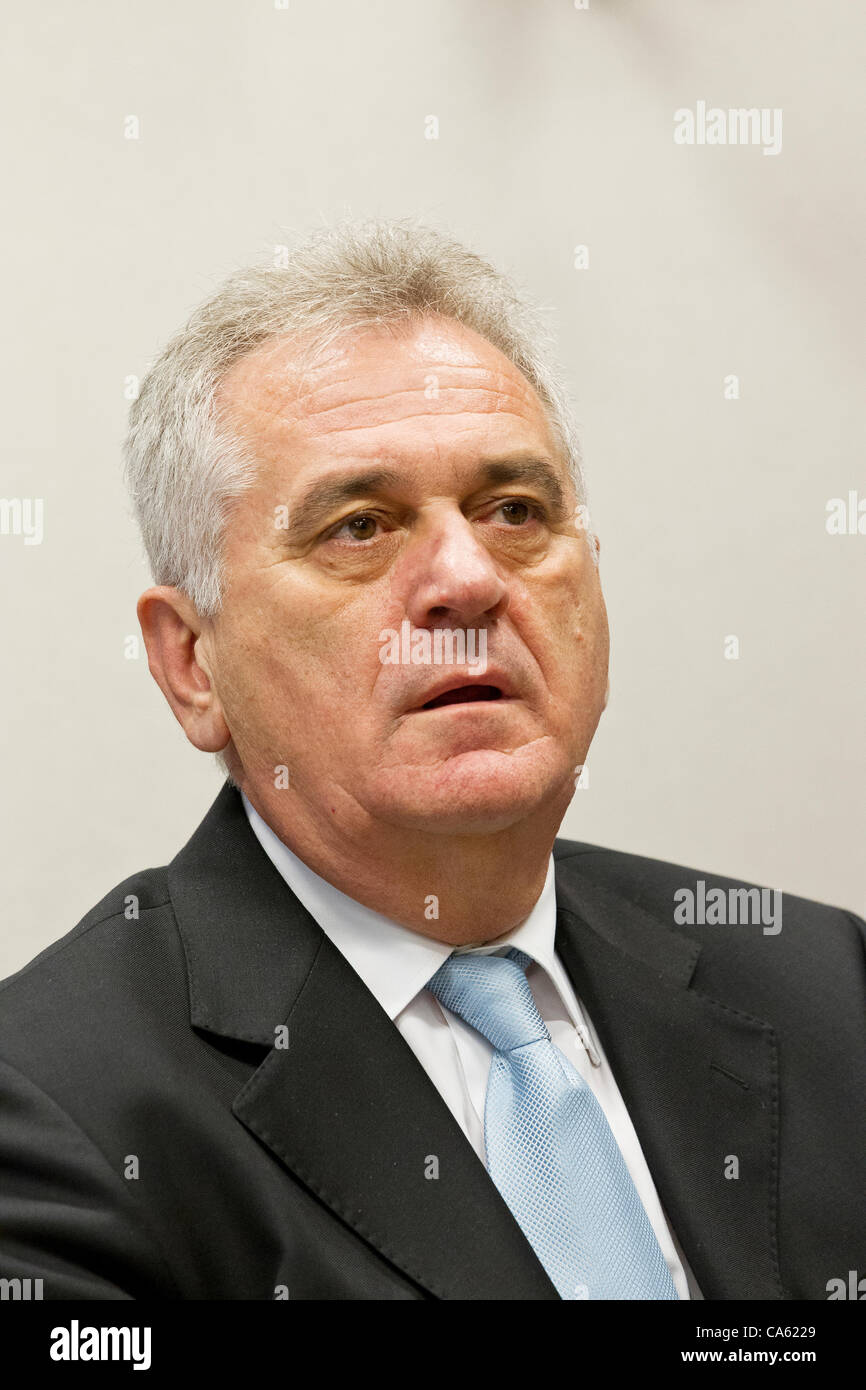 Tomislav Nikolic, President of Serbia pictured during his visit to Brussels where he met with Herman Van Rompuy, President of th Stock Photo