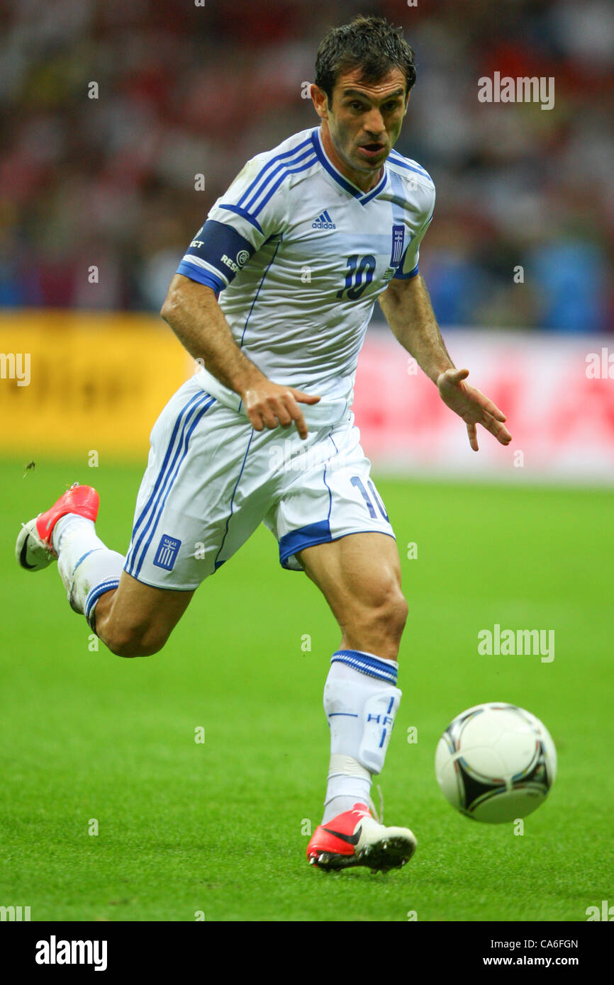 16.06.2012. Warsaw, Poland. EUROPEAN CHAMPIONSHIP, GREECE - RUSSIA GIORGOS KARAGOUNIS (GRE) Stock Photo