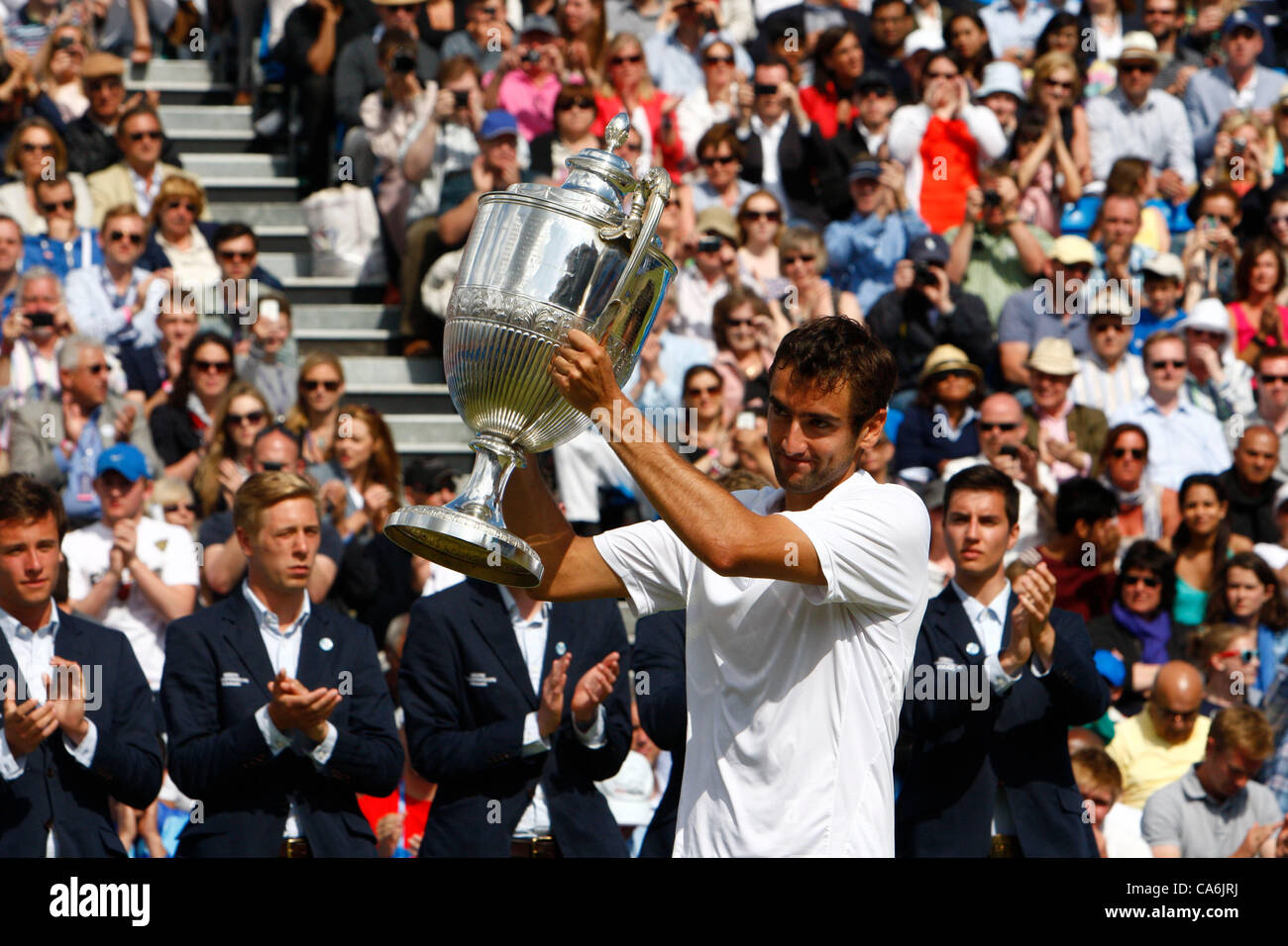 17.06.12 Queens Club, London, ENGLAND Marin Cilic CRO with Trophy mens
