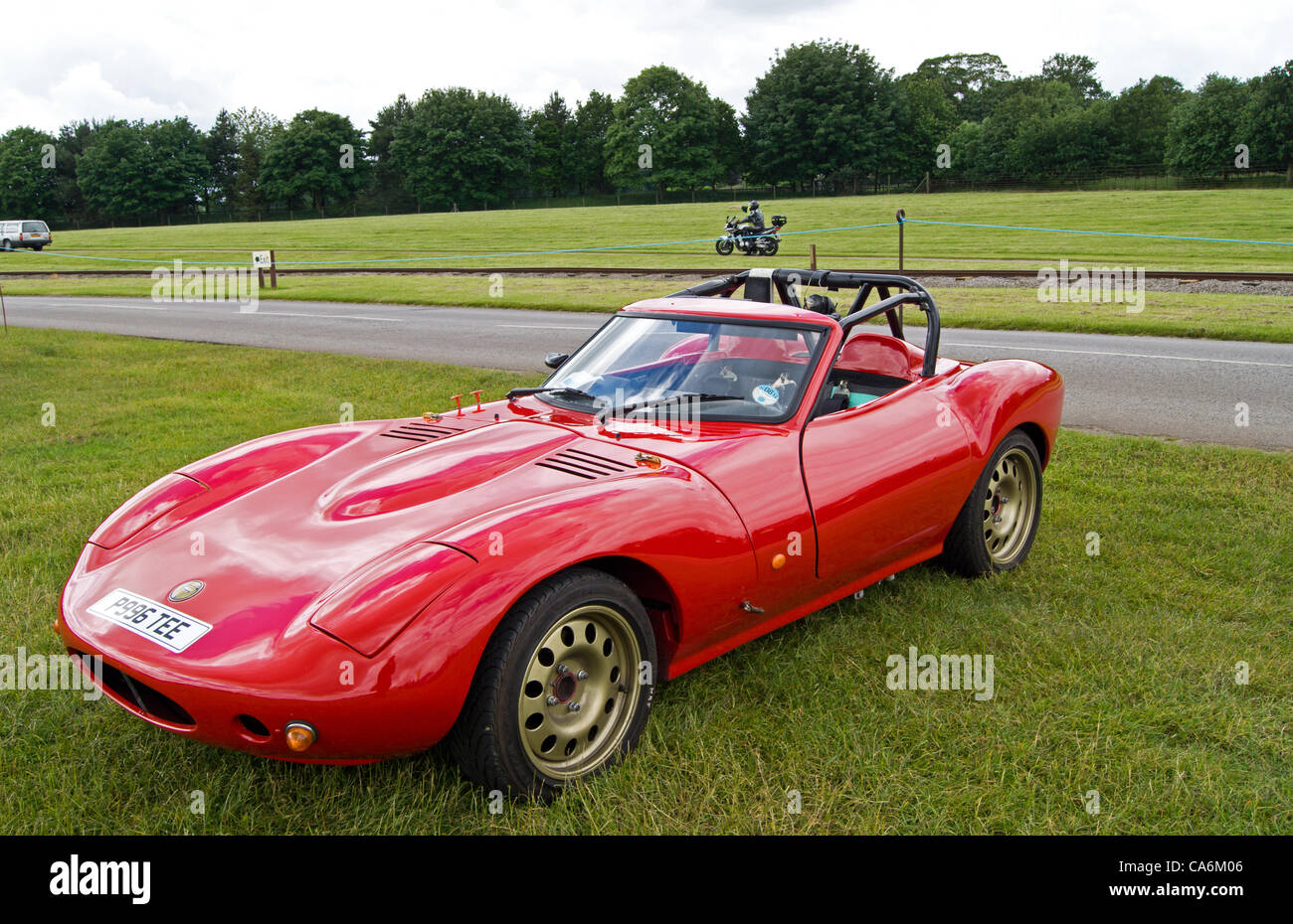 Woburn Bedforshire UK A Ginetta G4 on display for all to see at the classic car day Stock Photo