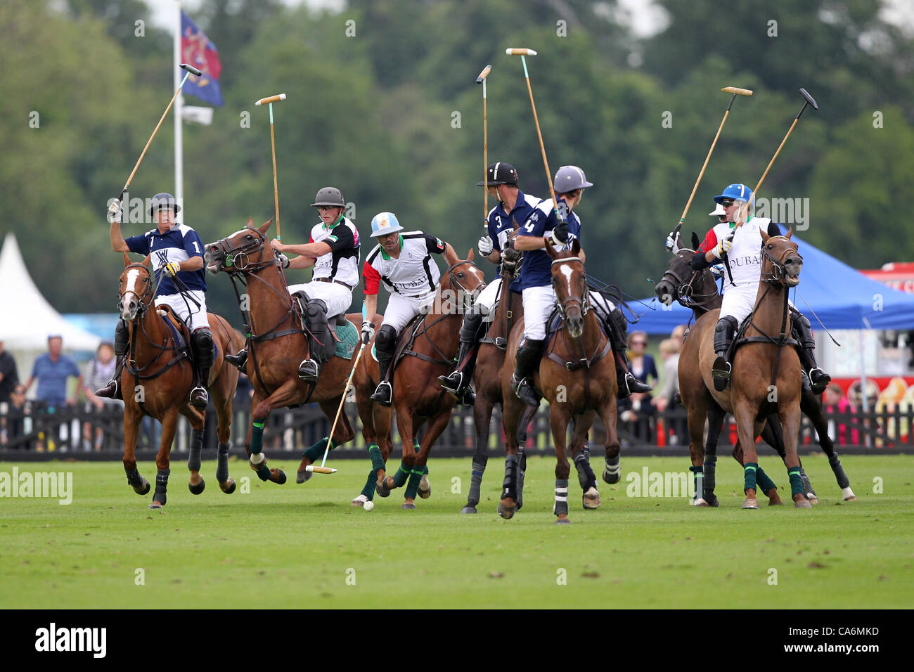 17.06.2012. Guards Polo Club, Windsor, Berkshire, England.  Adolfo Cambiaso from Dubai Team at The Cartier Queen's Cup Final 2012 - Guards Polo Club Stock Photo