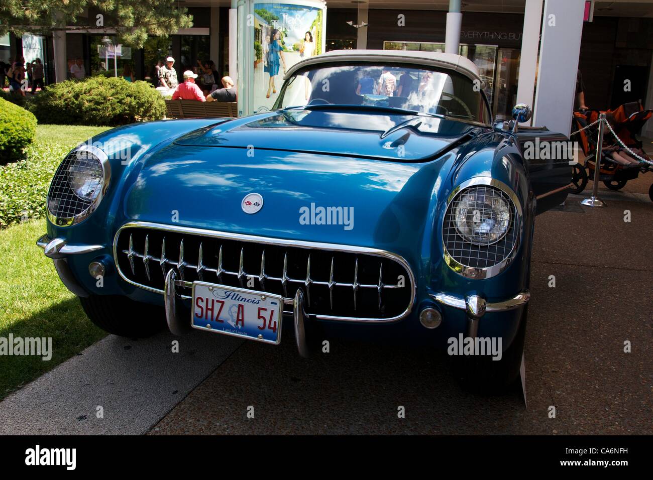 17, June, 2012, Oak Brook, Illinois, USA. A 1954 Chevrolet Corvette on