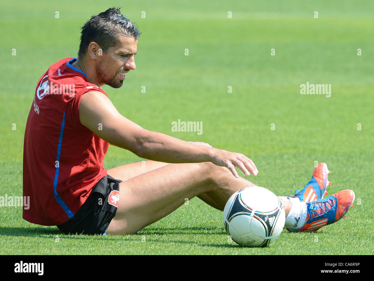 EURO 2012, soccer, Group A, Milan Baros (CZE) during training in Wroclaw, Poland on June 18, 2012. (CTK Photo/Katerina Sulova) Stock Photo