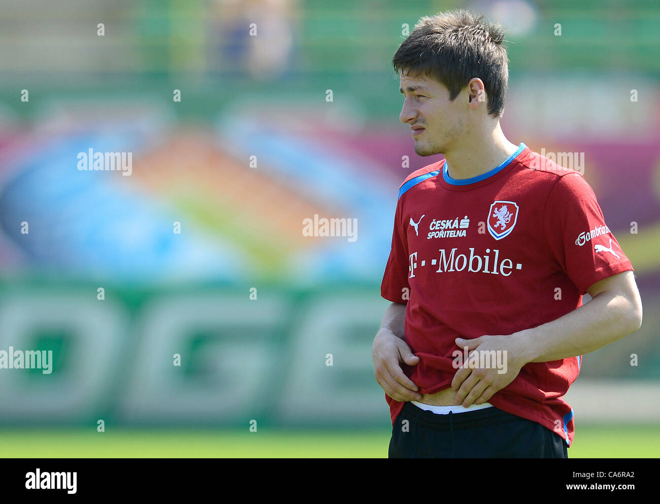 EURO 2012, soccer, Group A, Vaclav Pilar (CZE) during training in Wroclaw, Poland on June 18, 2012. (CTK Photo/Katerina Sulova) Stock Photo