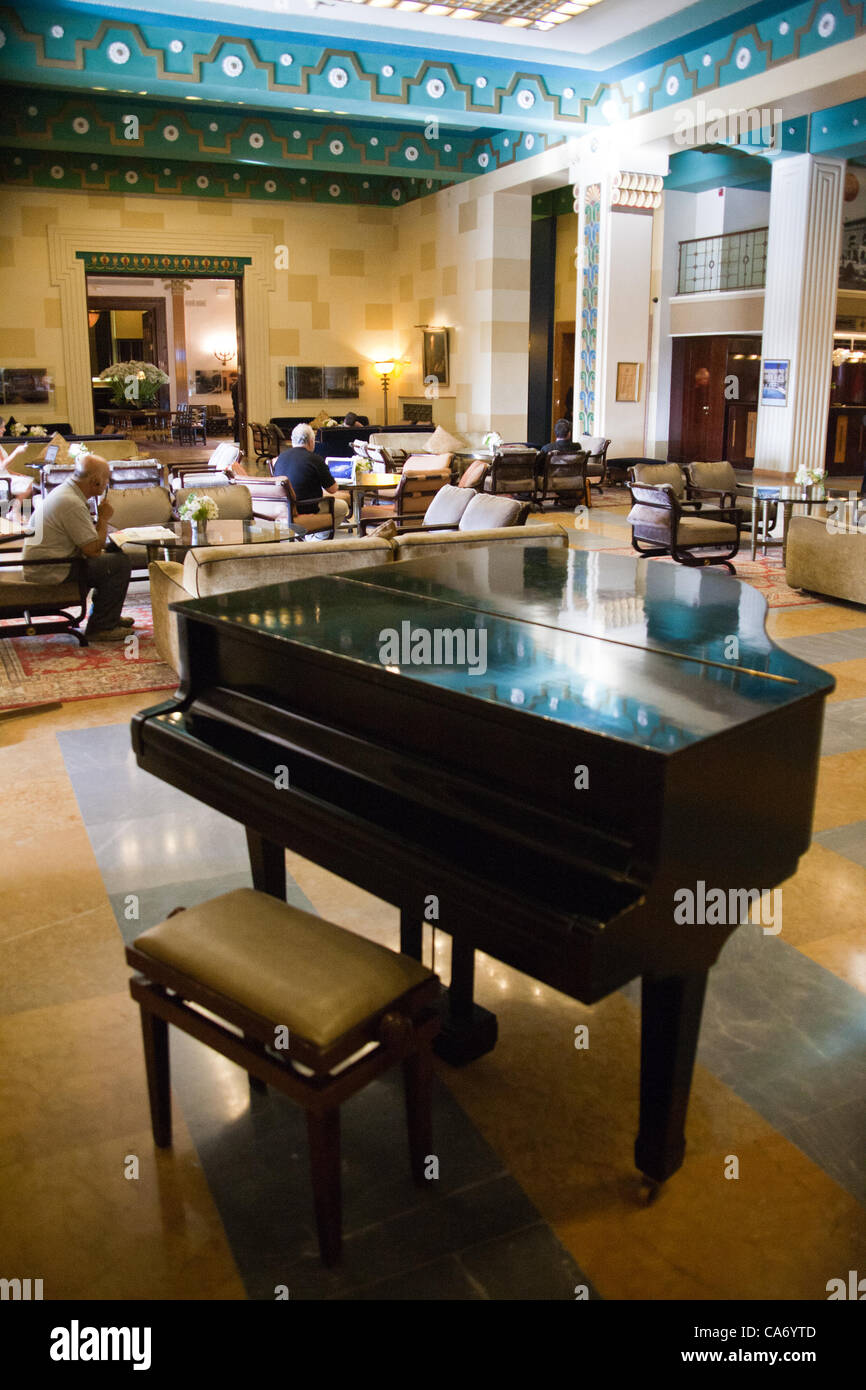 The King David Hotel elegant and luxurious lobby. The hotel has hosted