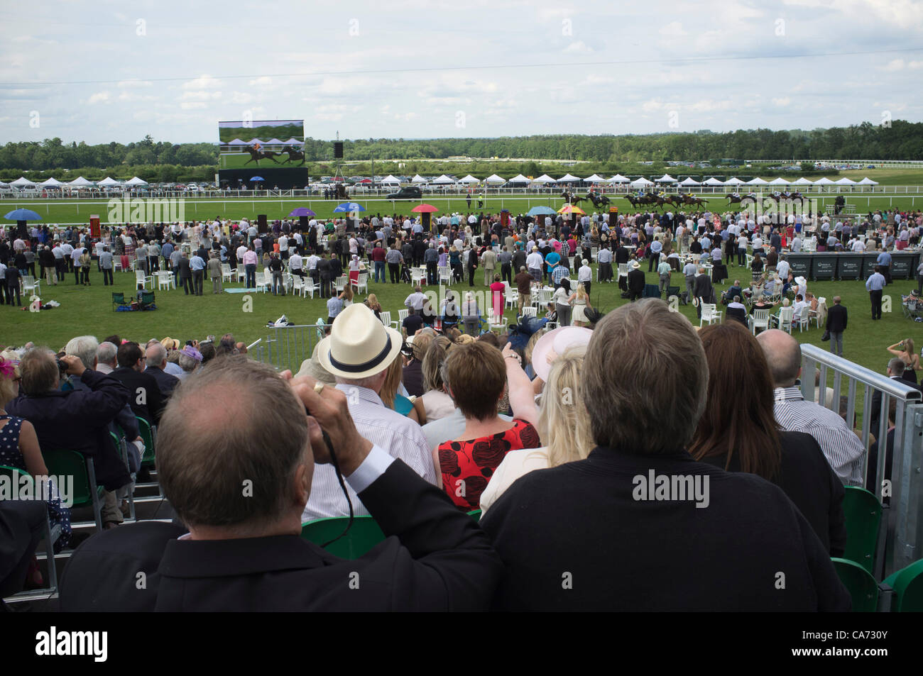 19th June, 2012. Ascot UK. Spectators on the First Day of Royal Ascot. Stock Photo