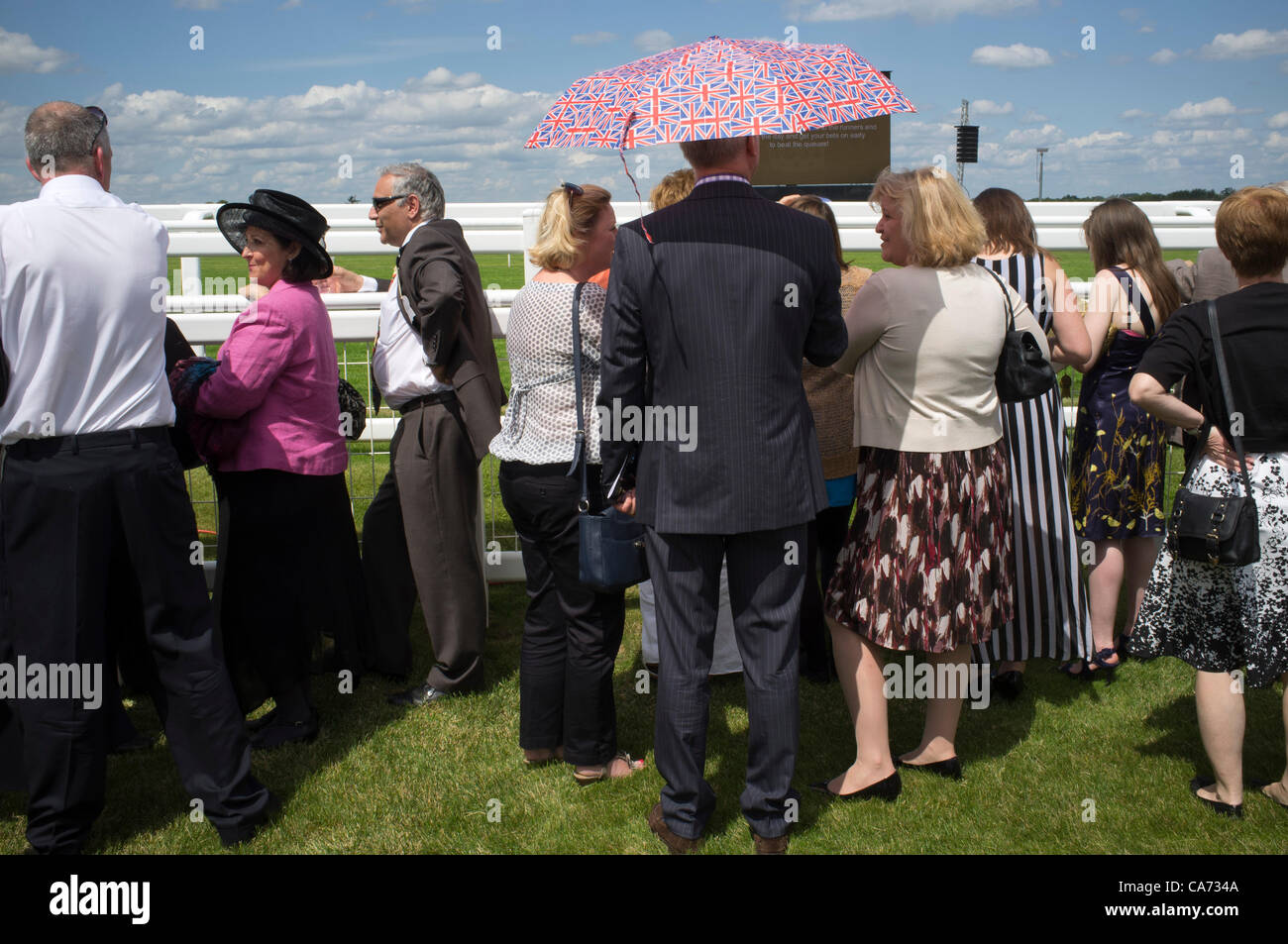 19th June, 2012. Ascot UK. Spectators on the First Day of Royal Ascot. Stock Photo