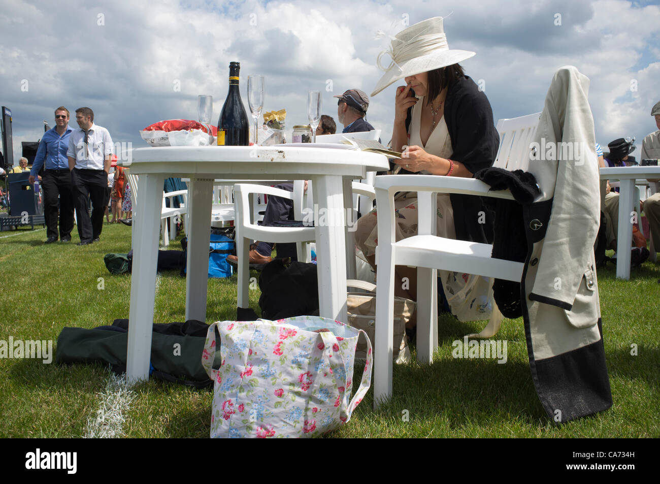 19th June, 2012. Ascot UK. Spectators on the First Day of Royal Ascot. Stock Photo