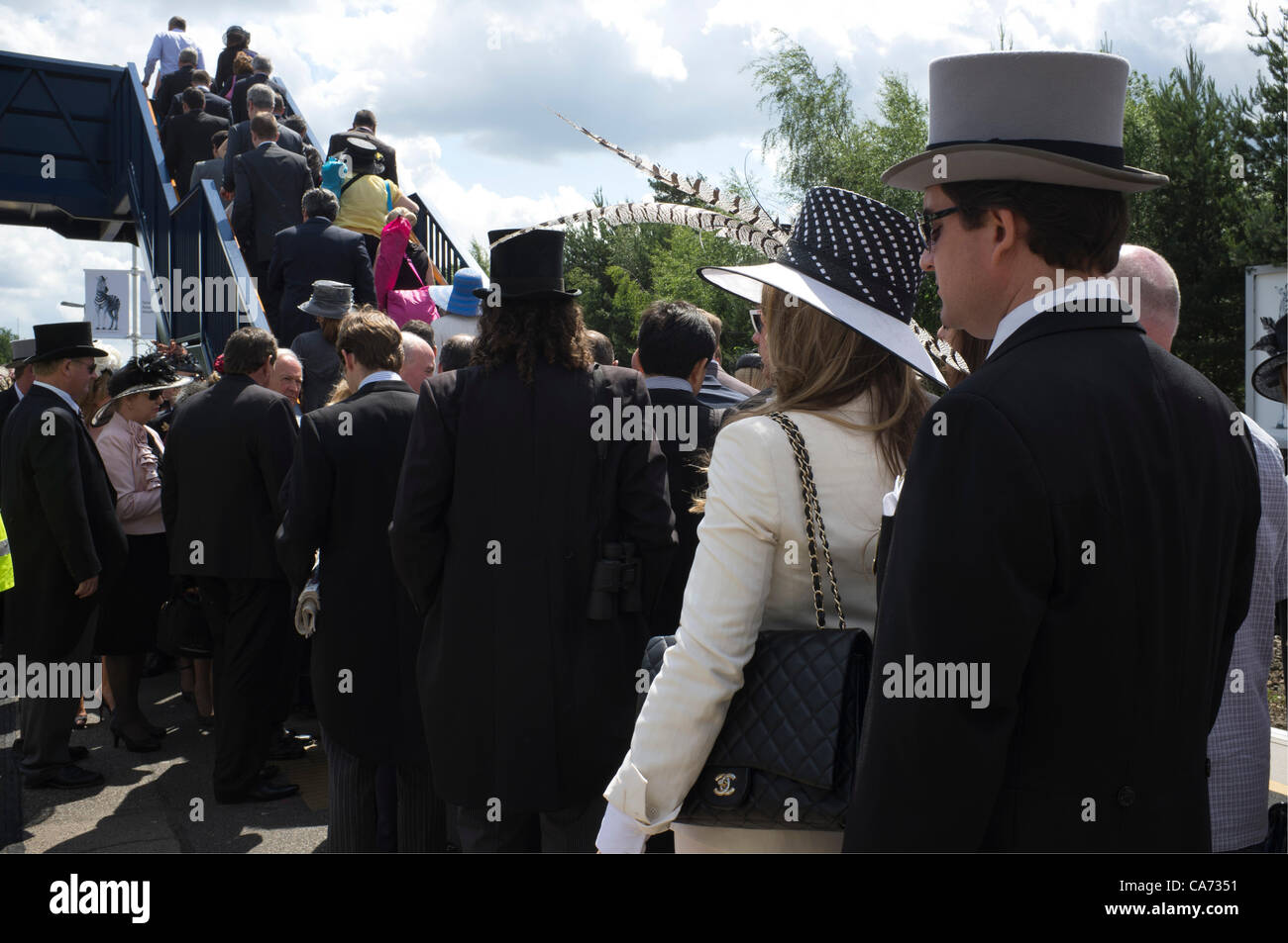 19th June, 2012.  Ascot. UK. Spectators on the First Day of Royal Ascot. Stock Photo