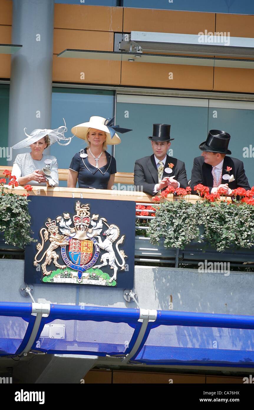 June 20, 2012. Ascot, UK Sophie Countess of Wessex and Prince Edward, attend day two of Royal Ascot at Ascot Racecourse. Stock Photo