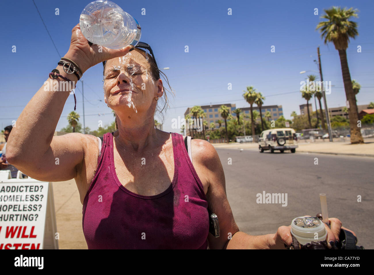 June 20 2012 homeless woman hi-res stock photography and images - Alamy