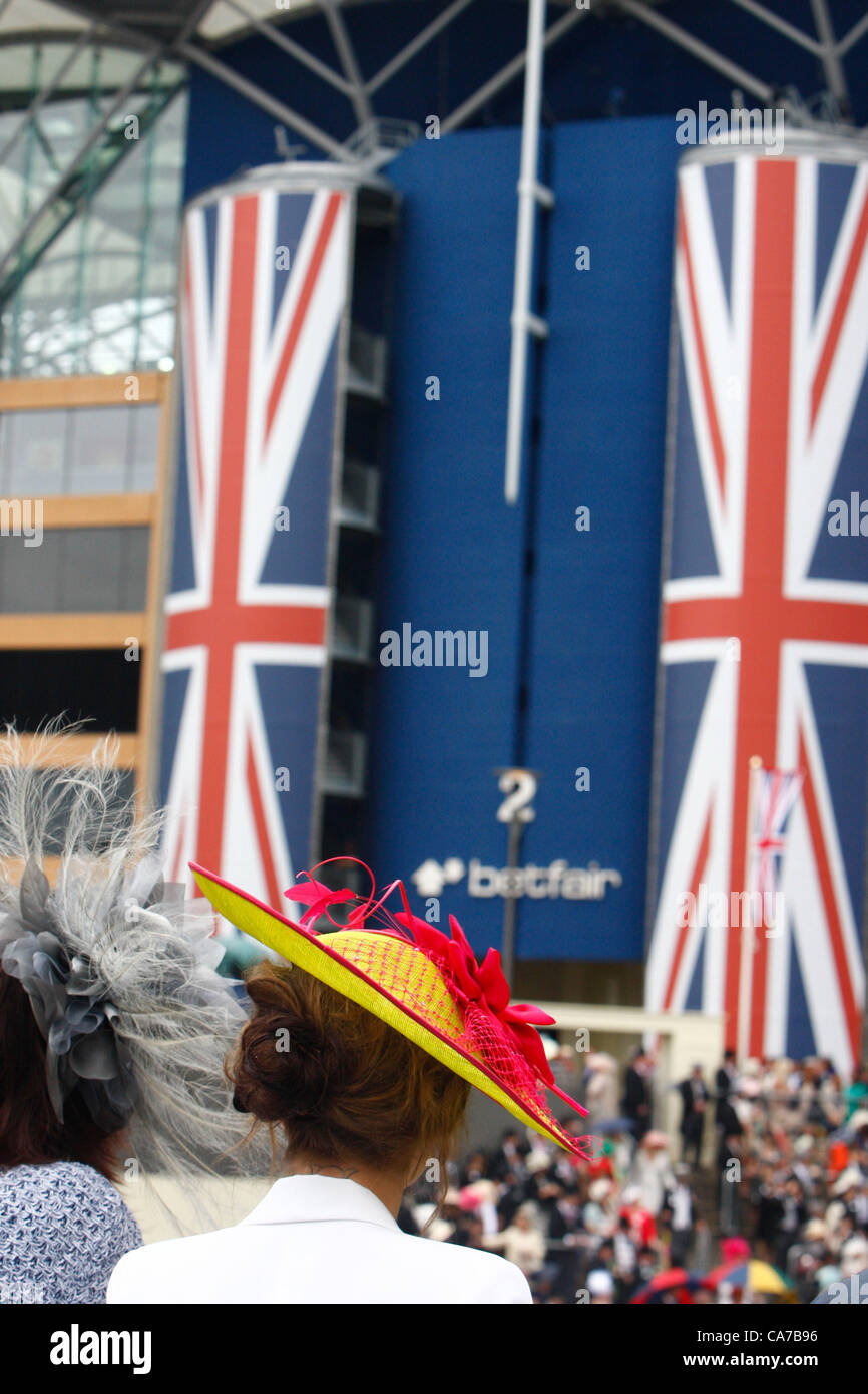 21.06.12 Ascot, Windsor, ENGLAND:   during Ladies Day Royal Ascot Festival at Ascot racecourse on June 21, 2012 in Ascot, England. Stock Photo