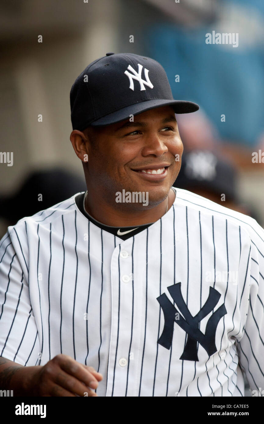 Andruw Jones (Yankees), JUNE 5, 2012 - MLB : Andruw Jones of the New York Yankees during the game against the Tampa Bay Rays at Yankee Stadium in Bronx, New York, United States. (Photo by Thomas Anderson/AFLO) (JAPANESE NEWSPAPER OUT) Stock Photo