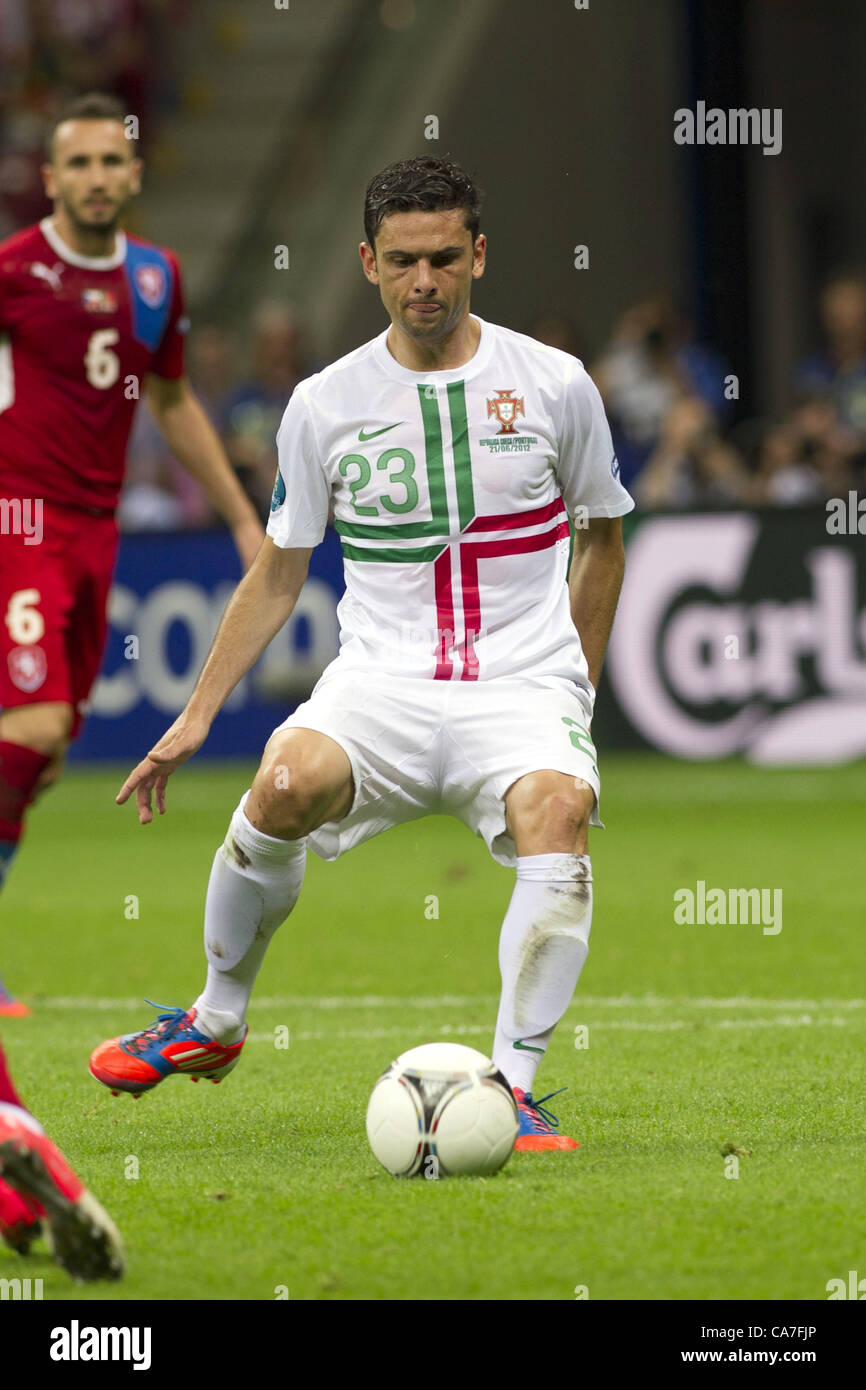 Helder Postiga (POR), JUNE 21, 2012 - Football / Soccer : UEFA EURO 2012 Quarter-final match between Czech Republic 0-1 Portugal at National Stadium in Warsaw, Poland. (Photo by Maurizio Borsari/AFLO) [0855] Stock Photo