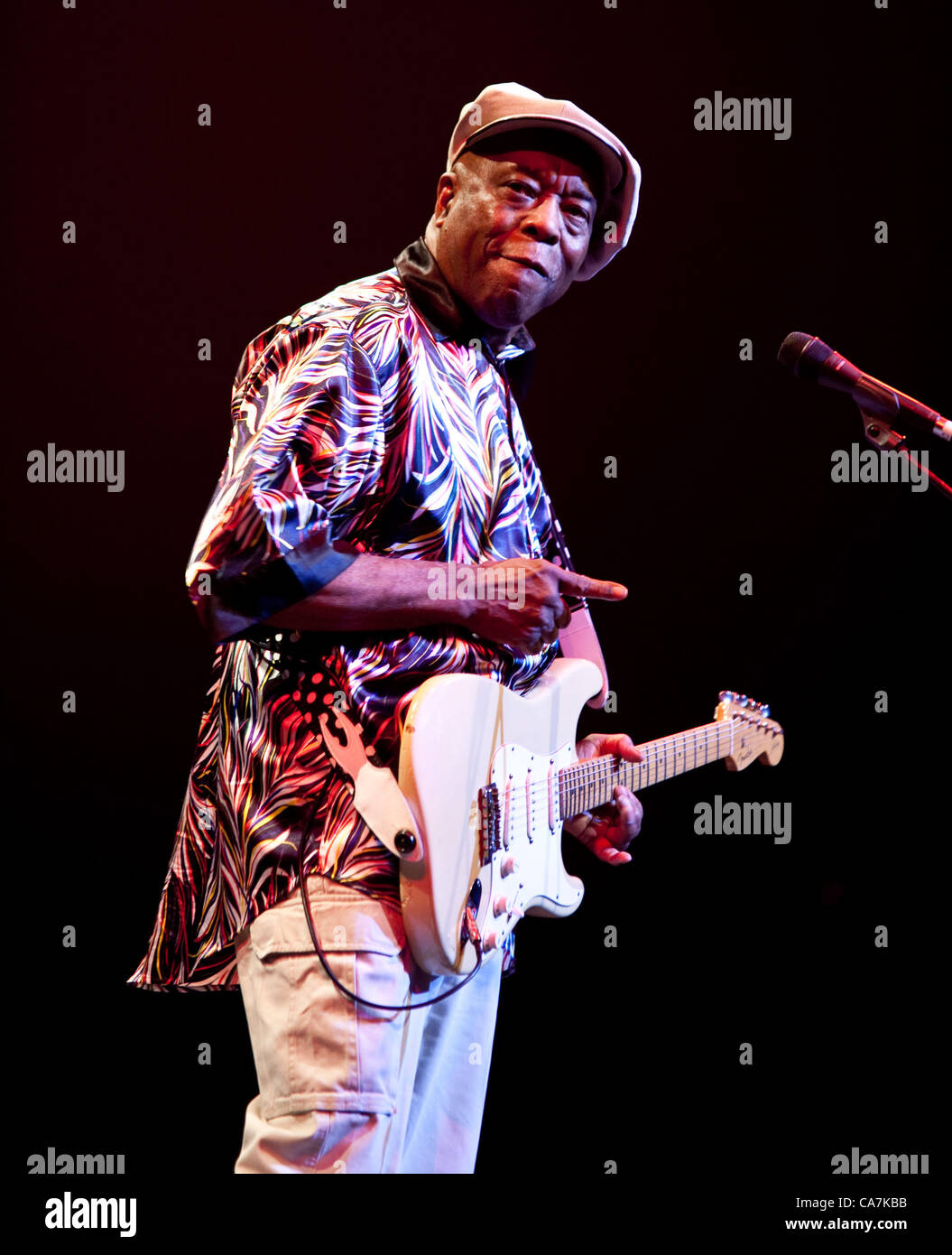 June 21, 2012 Austin, TX.  Buddy Guy plays at Austin City Limits Live at The Moody Theater. Stock Photo