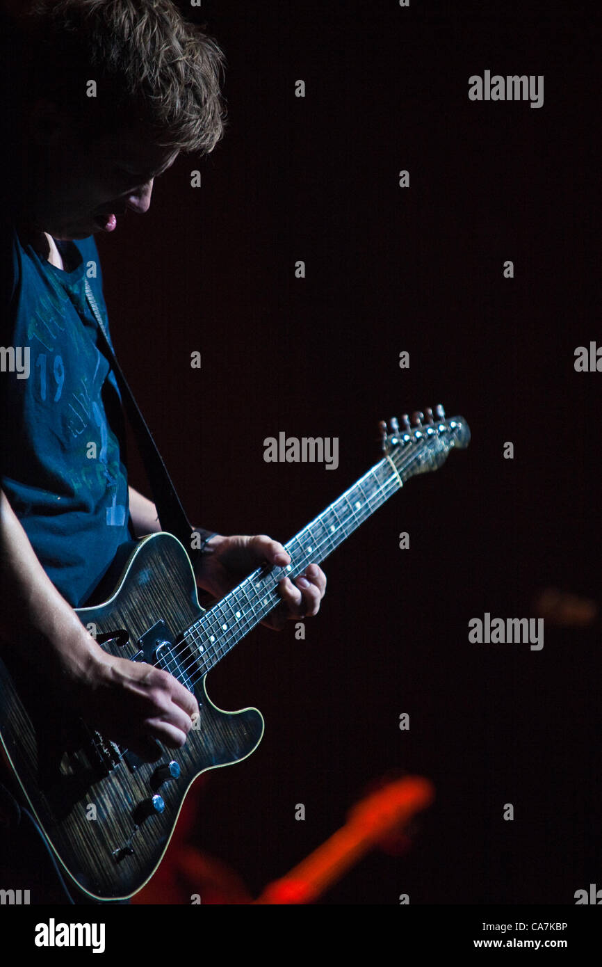 June 21, 2012 Austin, TX.  Jonny Lang plays at Austin City Limits Live at The Moody Theater. Stock Photo