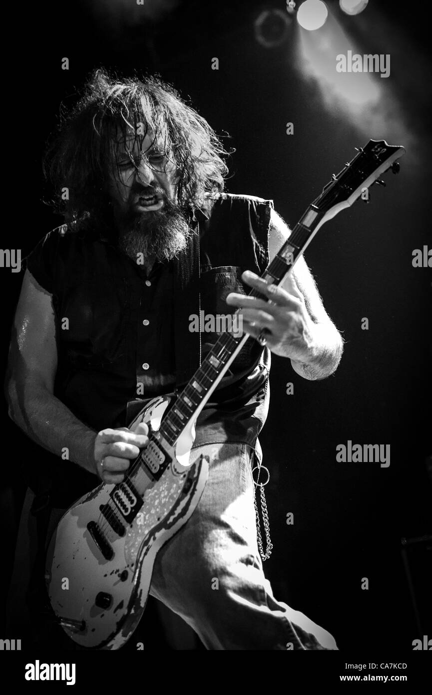 June 21, 2012 - Toronto, Ontario, Canada - American Crossover band Corrosion of Conformity performed live show at The Opera House in Toronto. In picture - WOODY WEATHERMAN (Credit Image: © Igor Vidyashev/ZUMAPRESS.com) Stock Photo