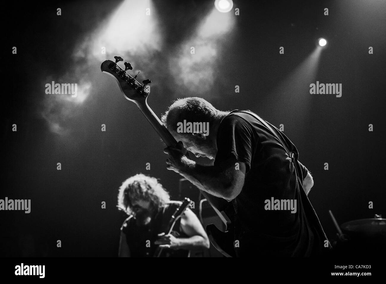 June 21, 2012 - Toronto, Ontario, Canada - American Crossover band Corrosion of Conformity performed live show at The Opera House in Toronto. In picture - MIKE DEAN, WOODY WEATHERMAN (Credit Image: © Igor Vidyashev/ZUMAPRESS.com) Stock Photo