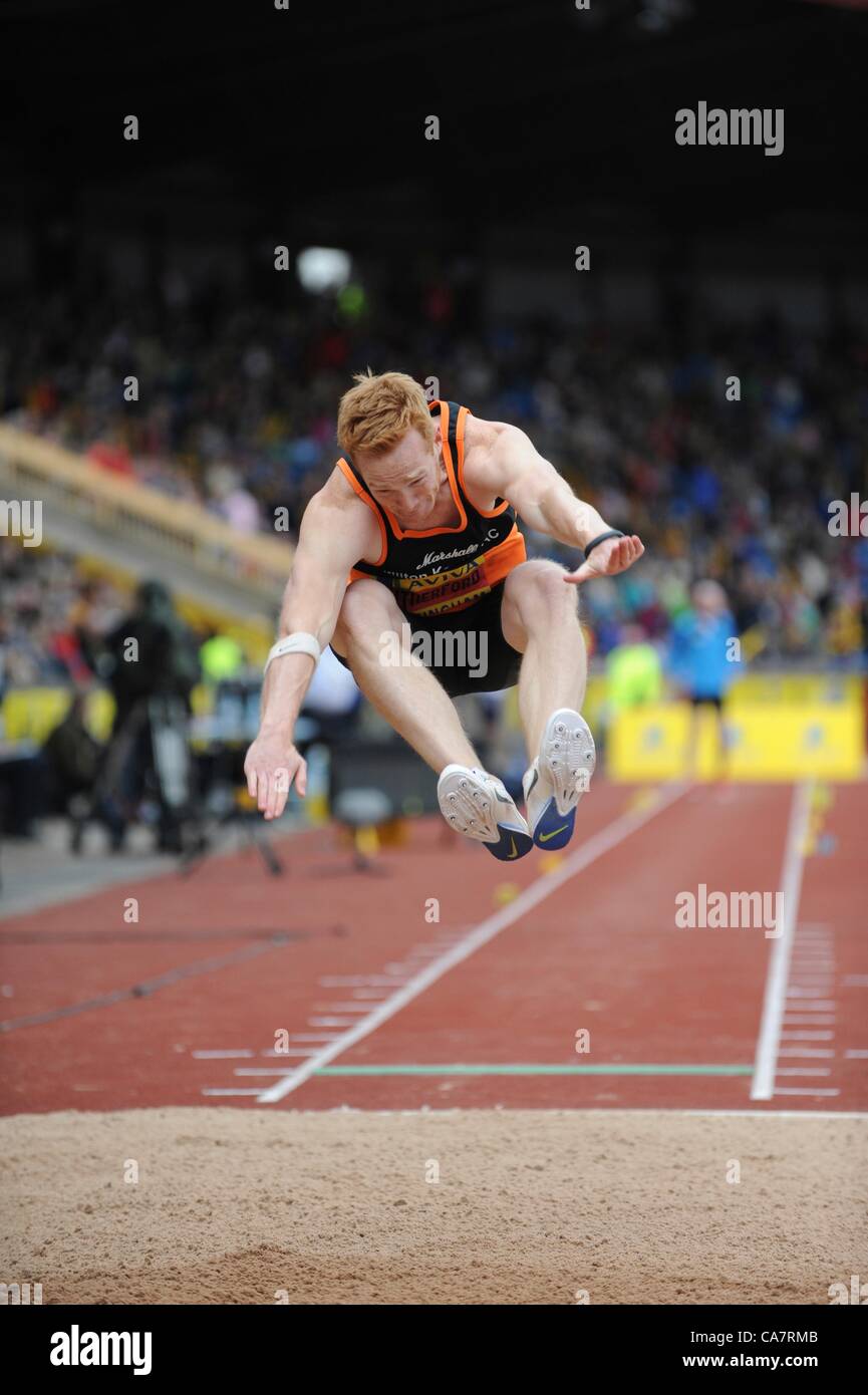 23.06.2012 Birmingham ENGLAND Long Jump, Greg Rutherford in long jump ...