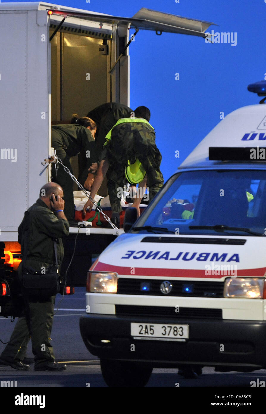 The Airplane of the Czech Air Force with the Czech tourists who crashed