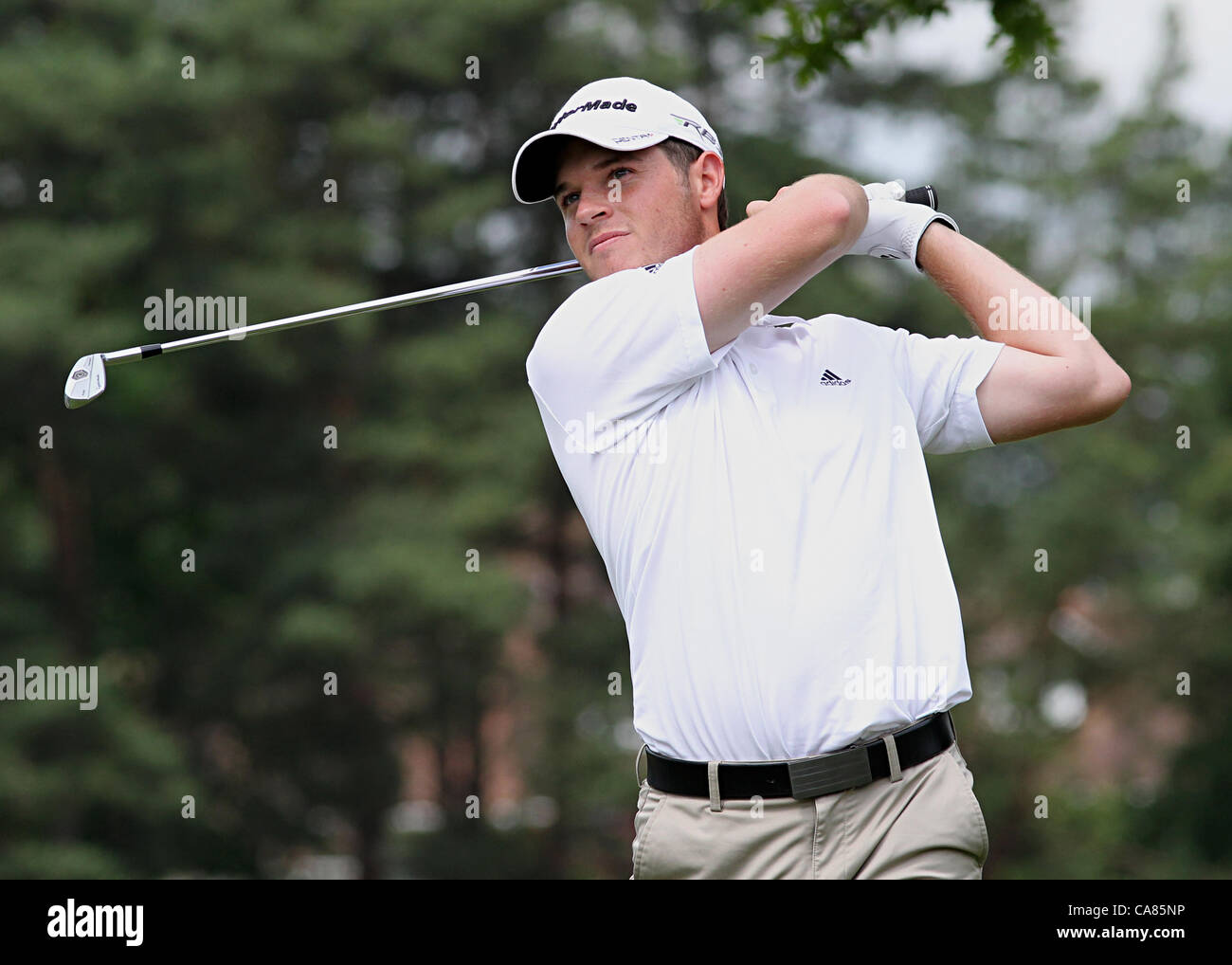 25.06.2012. Sunningdale Golf Club, Berkshire, England. England's Sam Hutsby during the International Final Qualifying for the Open Championship at Sunningdale Golf Club, Berkshire, England - Monday 25th June 2012 (Photo by Ian Bines for Actionplus Sport) Stock Photo