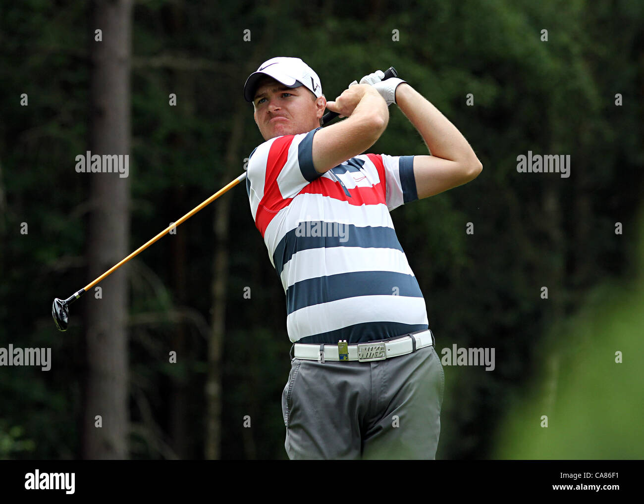 25.06.2012. Sunningdale Golf Club, Berkshire, England. International Qualifying winner James Morrison of England during the International Final Qualifying for the Open Championship at Sunningdale Golf Club, Berkshire, England - Monday 25th June 2012 Stock Photo