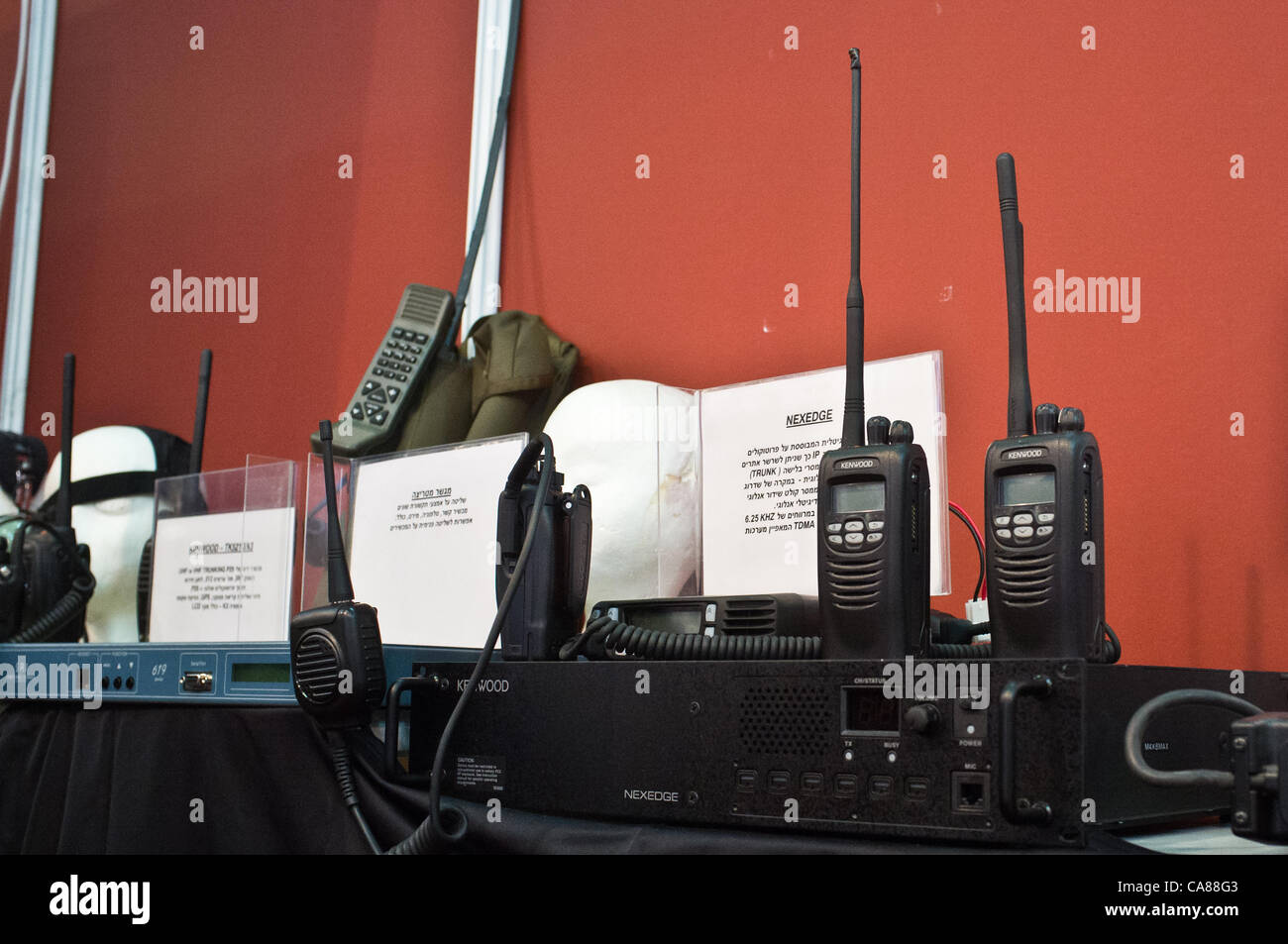 Communications equipment manufactured by Kenwood displayed at Homeland