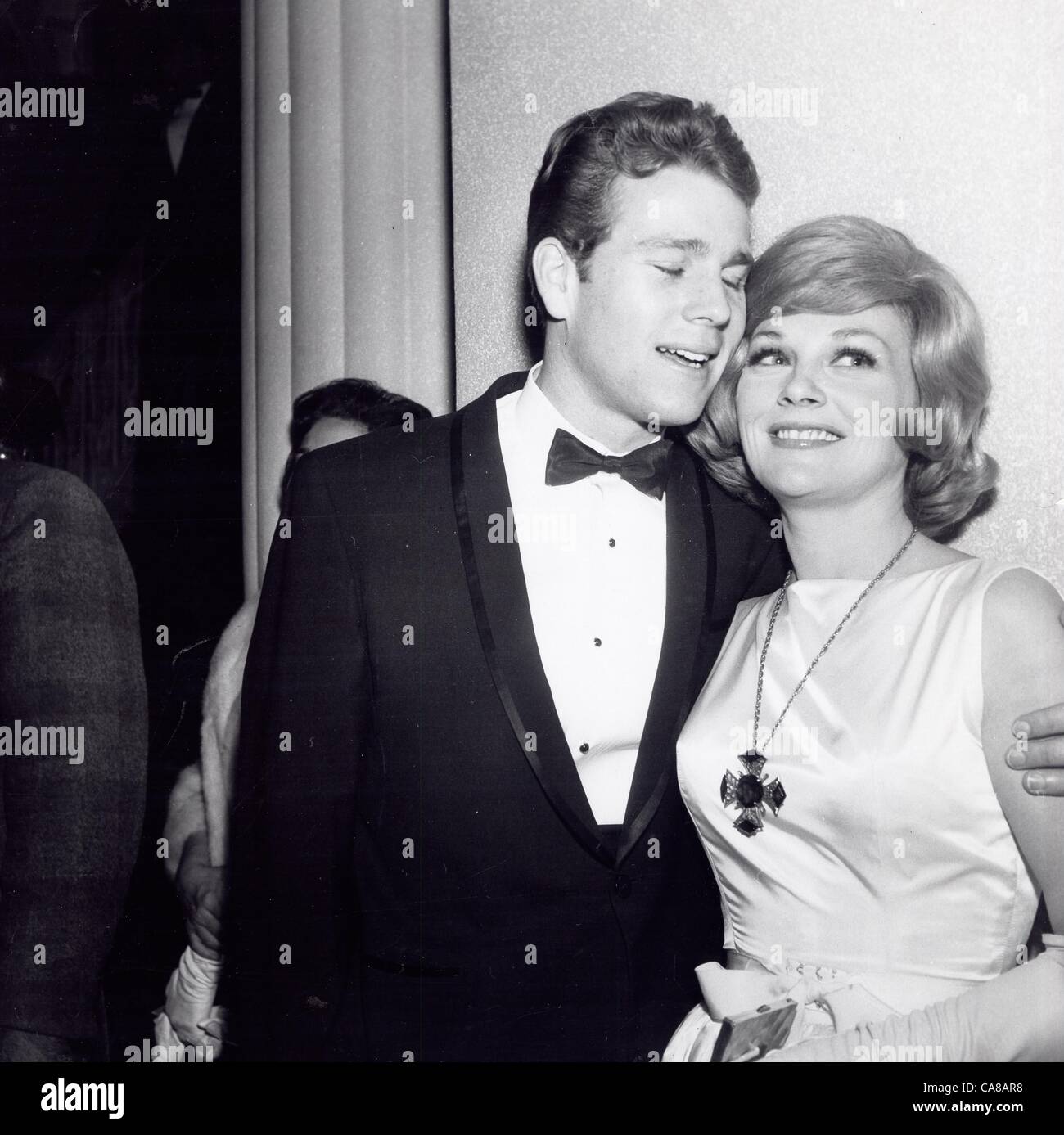 RYAN O'NEAL with Joanna Moore at Music premiere.Supplied by Photos inc ...