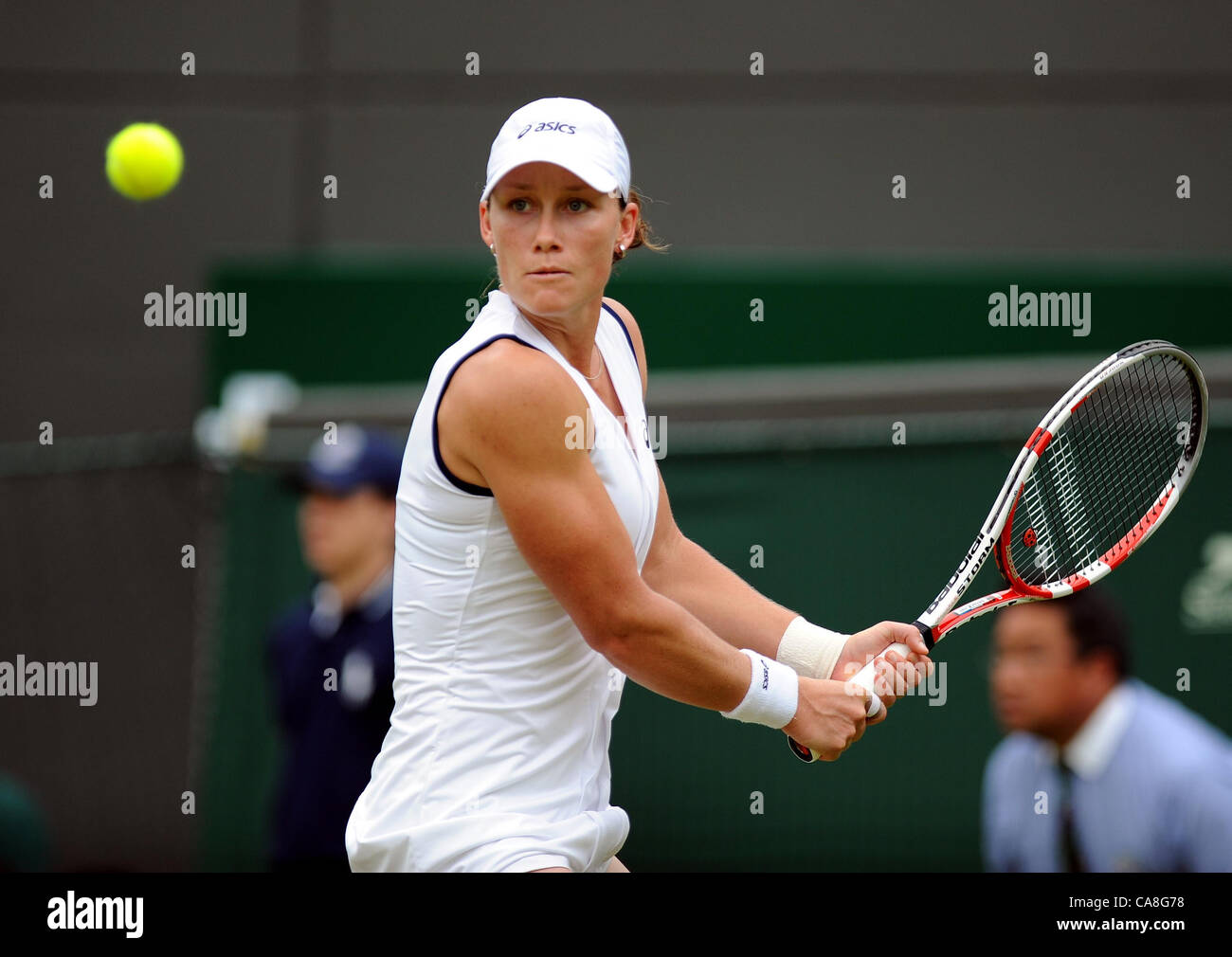 SAMANTHA STOSUR AUSTRALIA AUSTRALIA THE ALL ENGLAND TENNIS CLUB WIMBLEDON LONDON ENGLAND 27 June 2012 Stock Photo