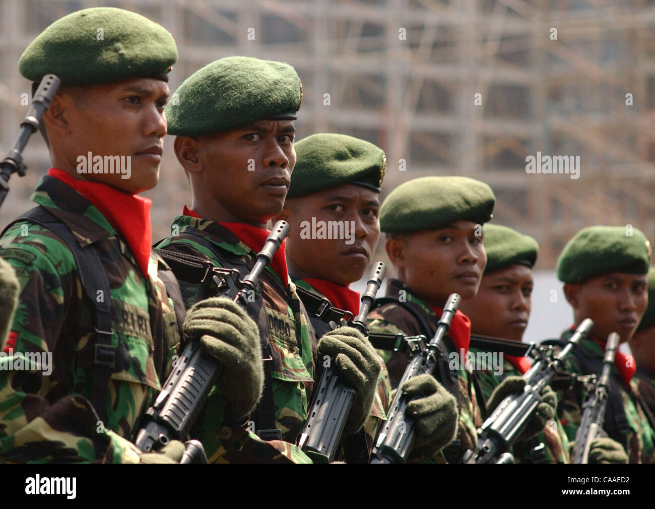 Jakarta, Indonesia - March 4 2003 Kostrad, the Strategic Army Commando ...