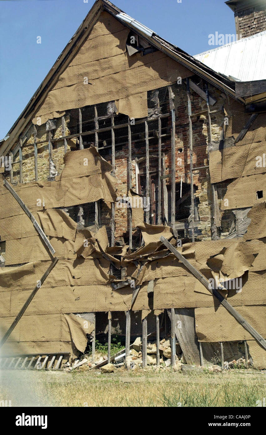 The crumbling John Marsh home in Southern Brentwood California. Monday