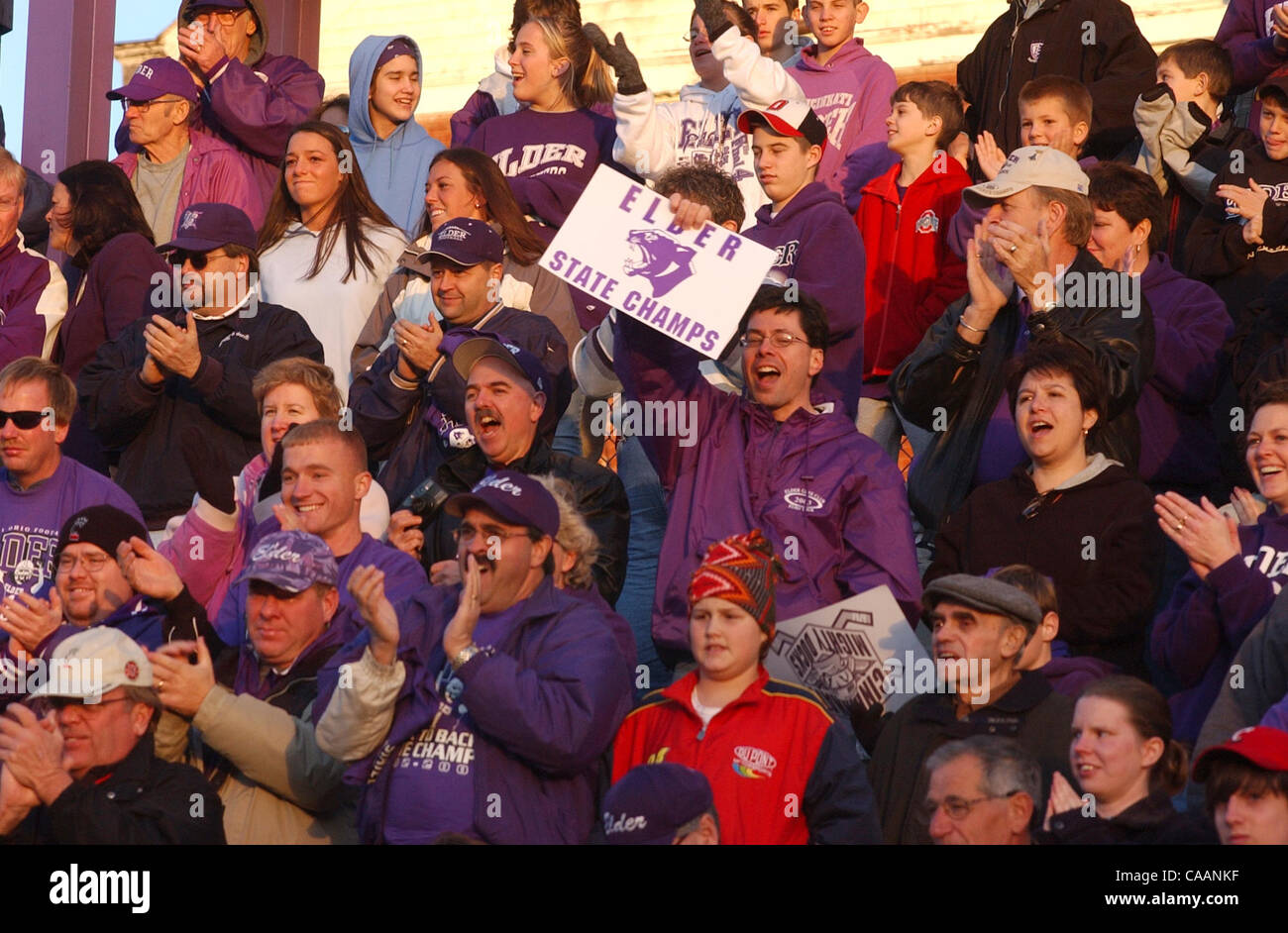 Nov 30, 2003 Cincinnati, Ohio, USA The crowd of fans and proud
