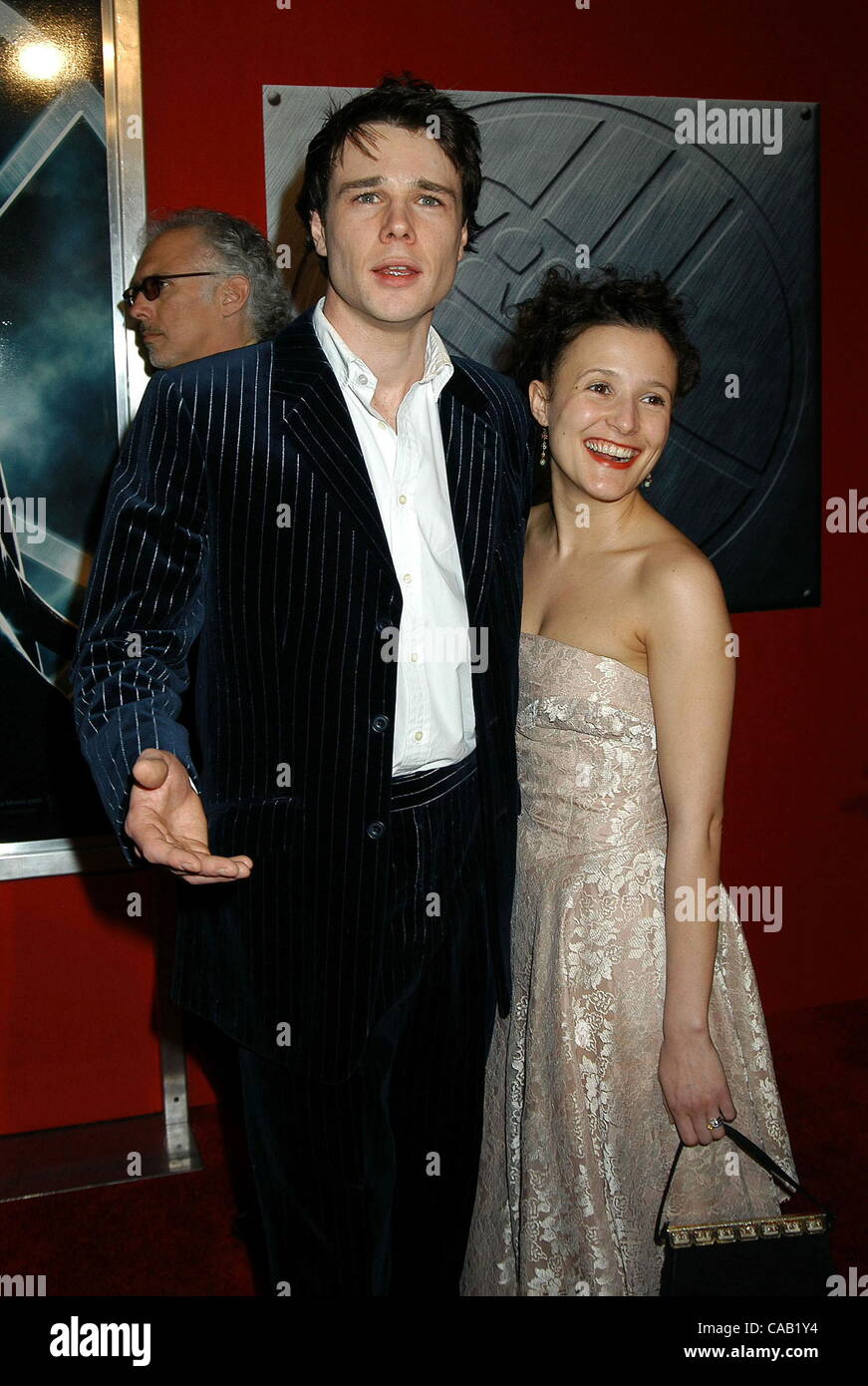 Mar 30, 2004 - Hollywood, California, USA - Rupert Evans and Lyndsey Marshal at the'Hellboy' LA Premiere. Stock Photo