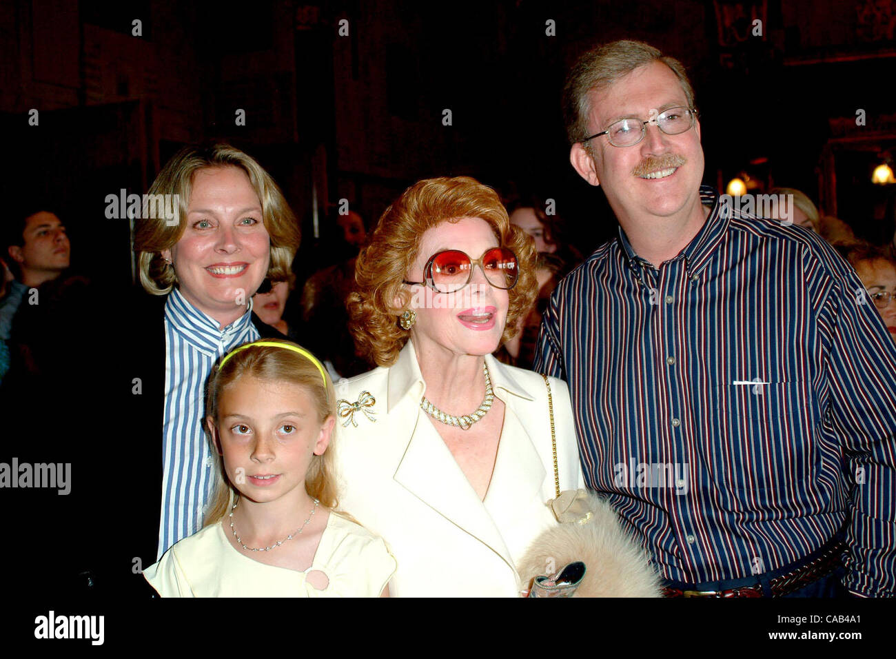 Apr 25, 2004 - Hollywood, California, USA - Jayne Meadows and family at Opening Night of Mama Mia. Stock Photo