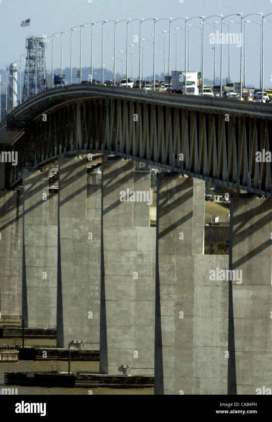 Photo showing the Benicia Bridge in Benicia Calif. looking back from