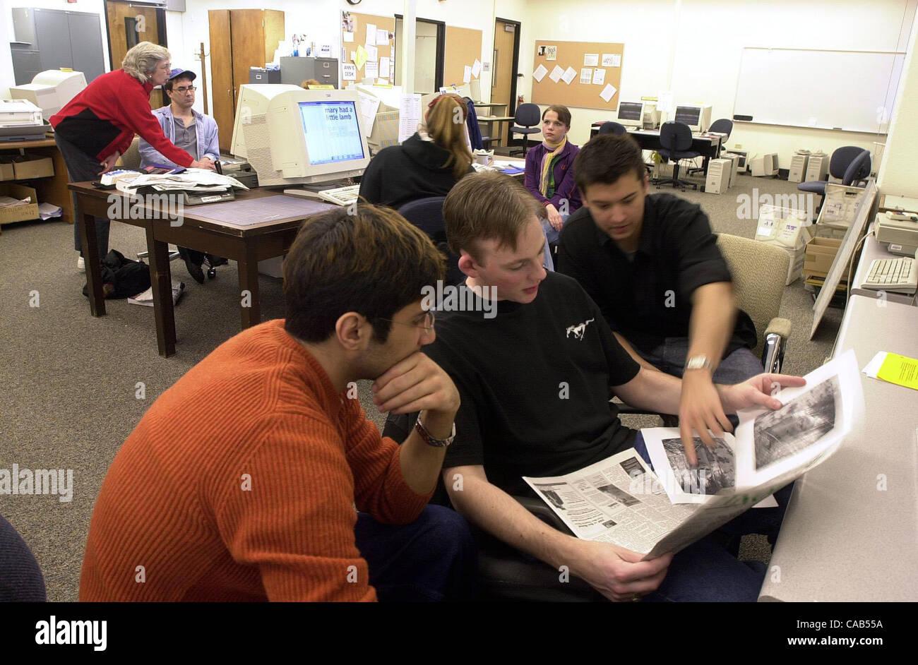 As instructional lab coordinator Ann Stenmark goes through a layout