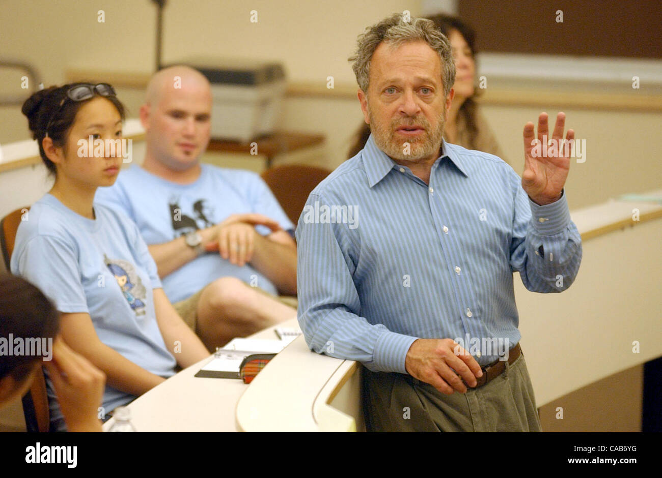 UC Berkeley professor Robert B. Reich and former Labor Secrectary during his class on the UC Berkeley campus Monday April 26,2004. (Contra Costa Times/Bob Larson)2004 Stock Photo