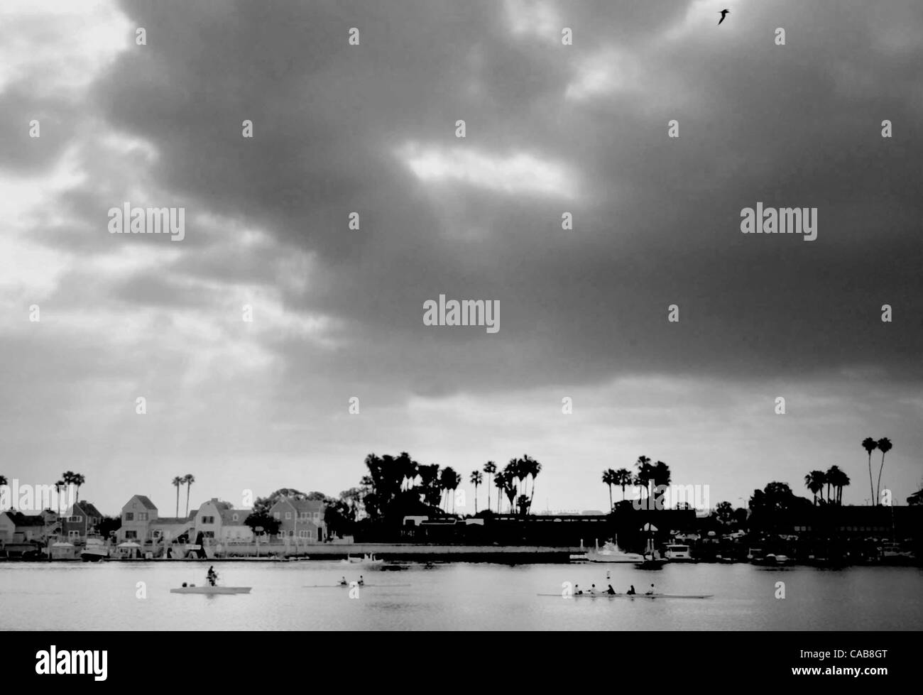 May 20, 2004; Marina Del Rey, California, USA; A rowing team enjoys the