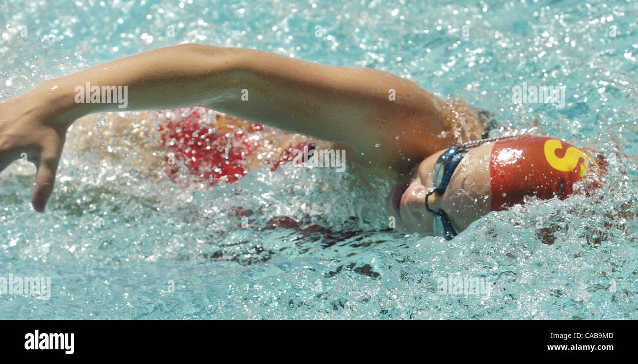 Amy Jagust of Berkeley High School in Berkeley Calif. swimming in the