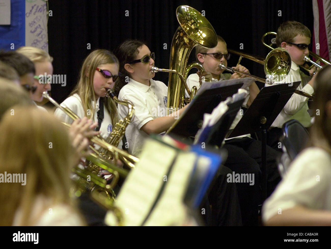 Students in Gary Coartney's (cq) music class at Sequoia Elementary